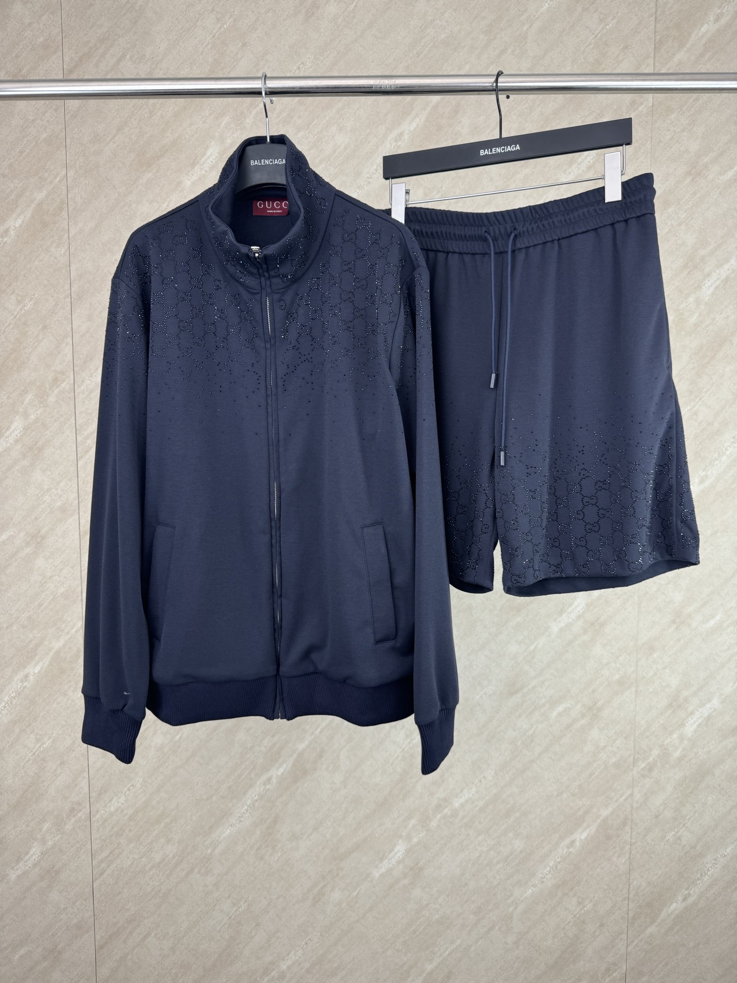 Gucci gucci 古奇 26ss 烫钻拉链高领夹克外套