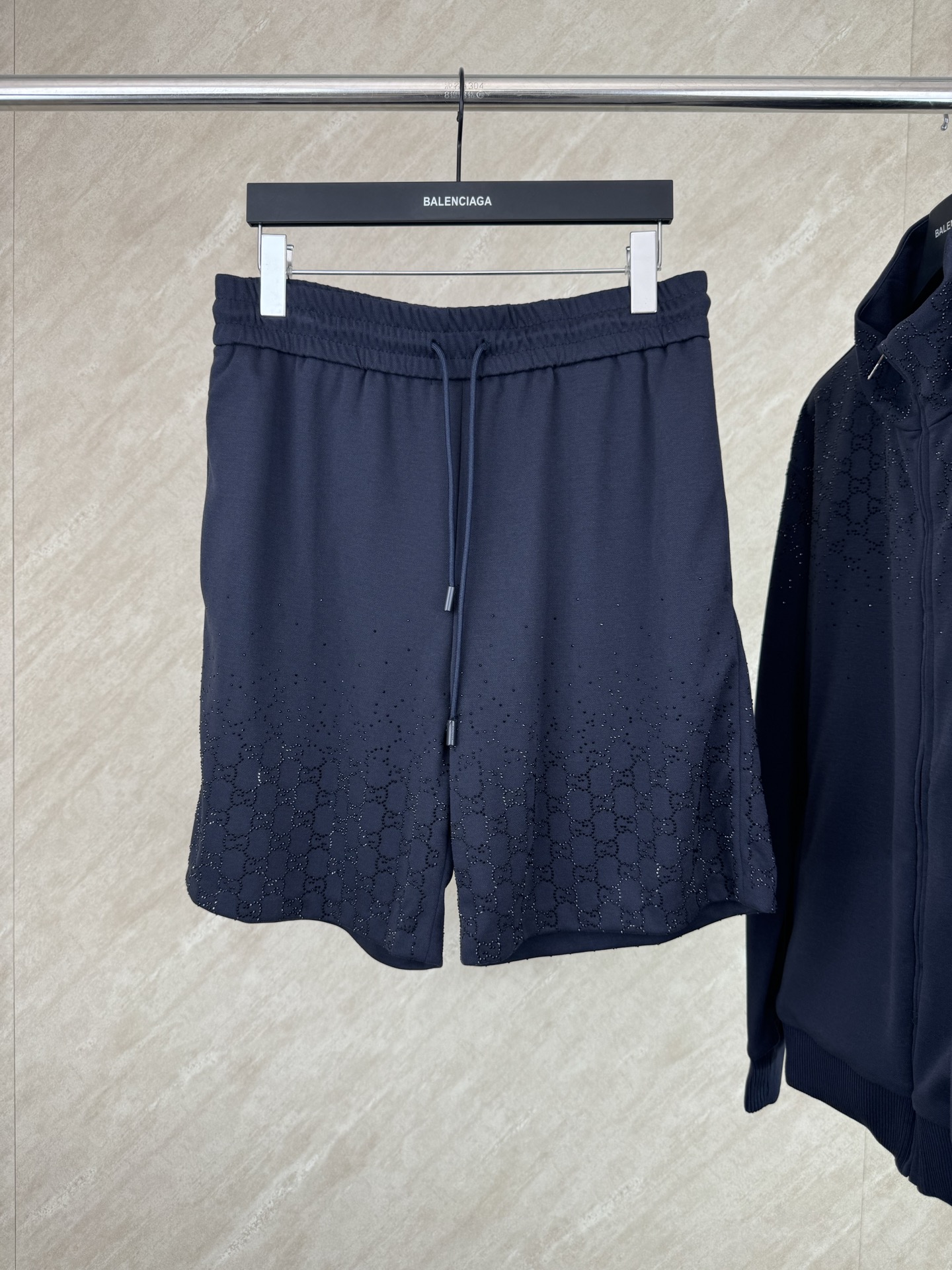 Gucci Gucci 古奇 26ss 烫钻休闲GG饰仿水晶亮片短裤