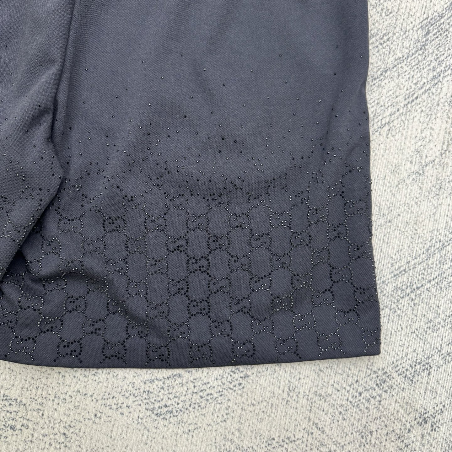 Gucci Gucci 古奇 26ss 烫钻休闲GG饰仿水晶亮片短裤