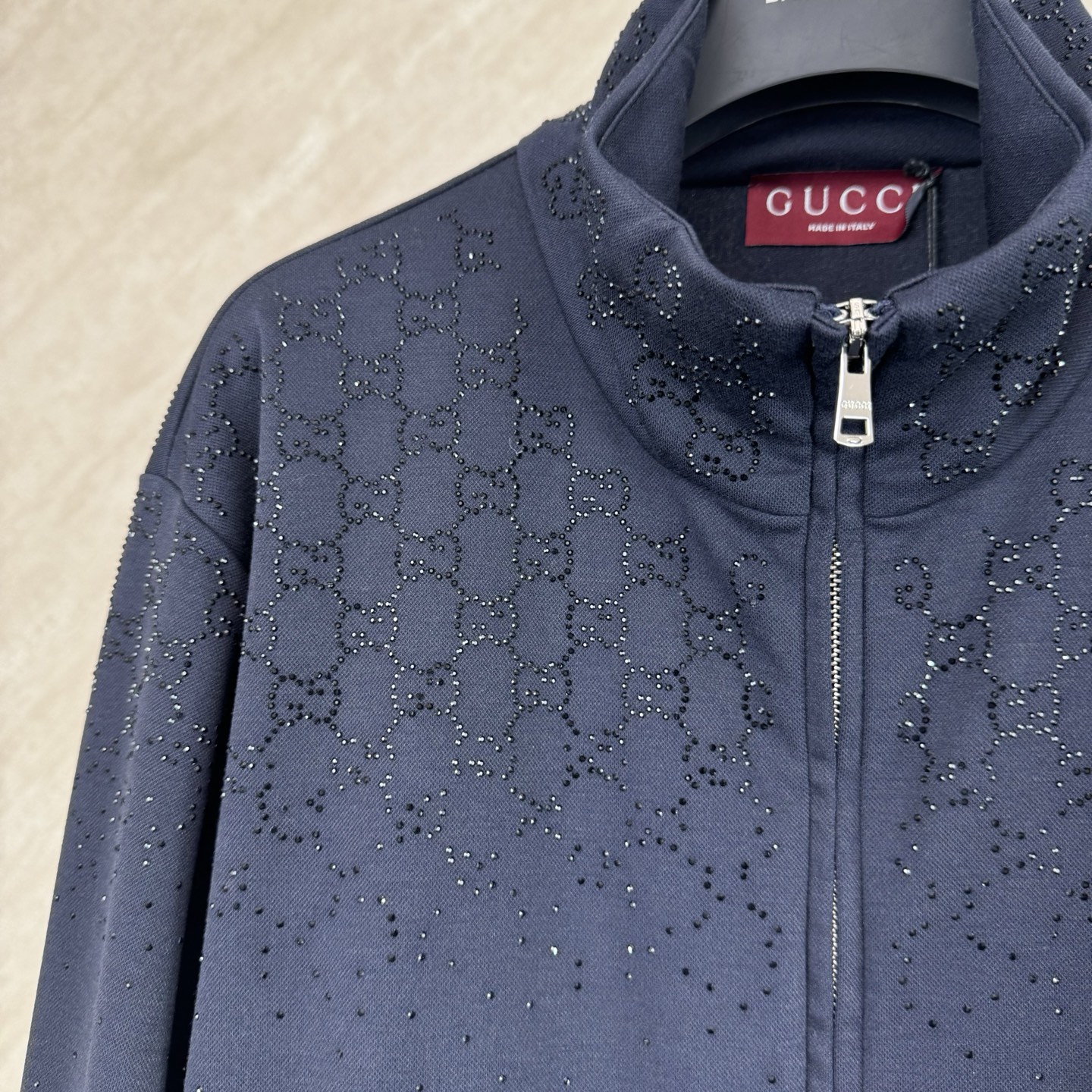Gucci gucci 古奇 26ss 烫钻拉链高领夹克外套