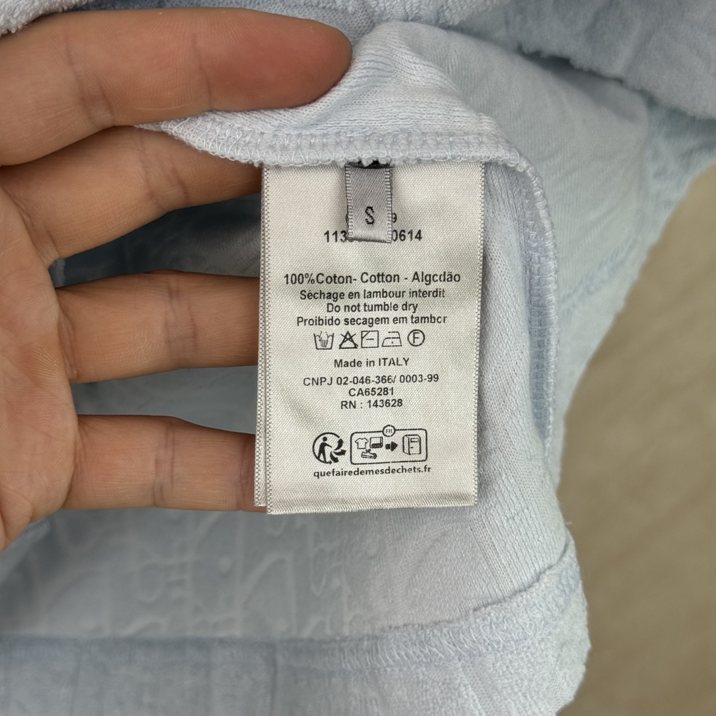 Dior Dior 迪奥 Oblique提花CD满印毛巾棉短袖T恤