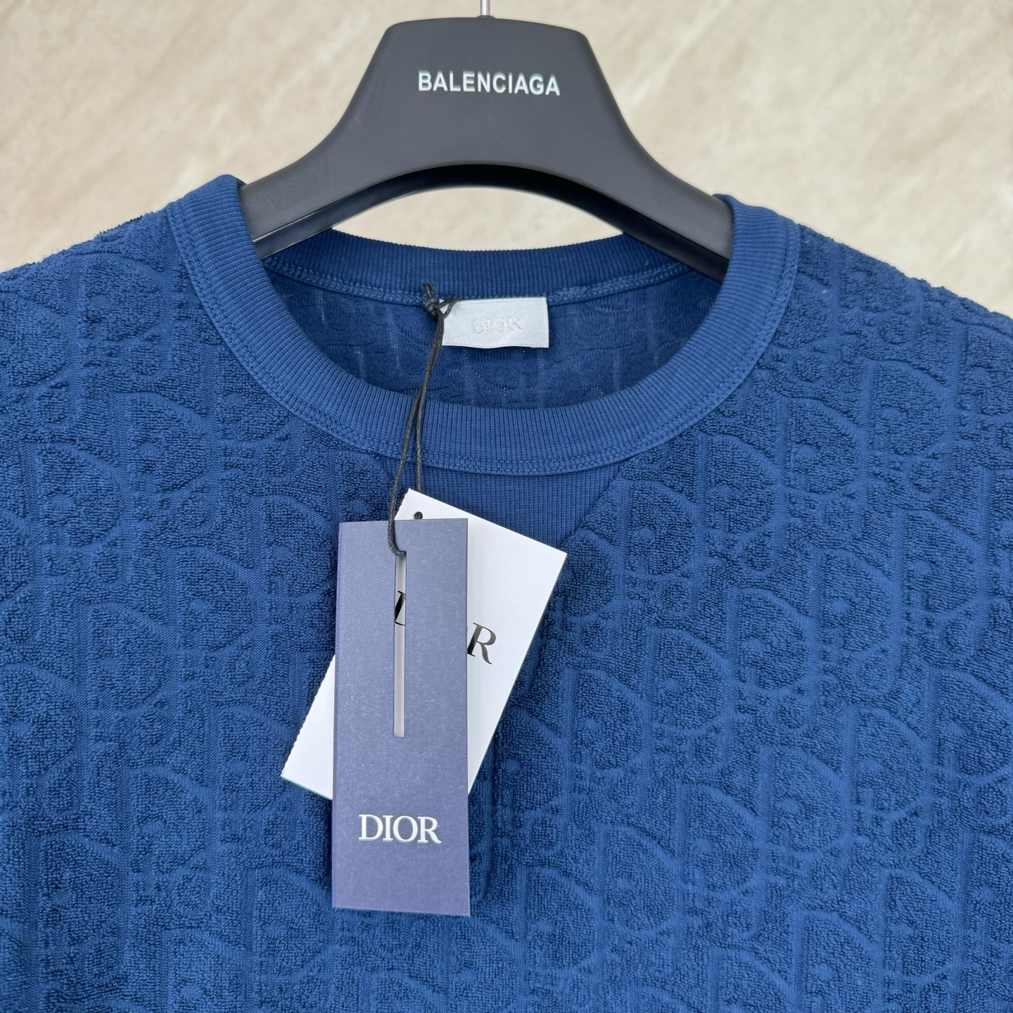 Dior Dior 迪奥 Oblique提花CD满印毛巾棉短袖T恤