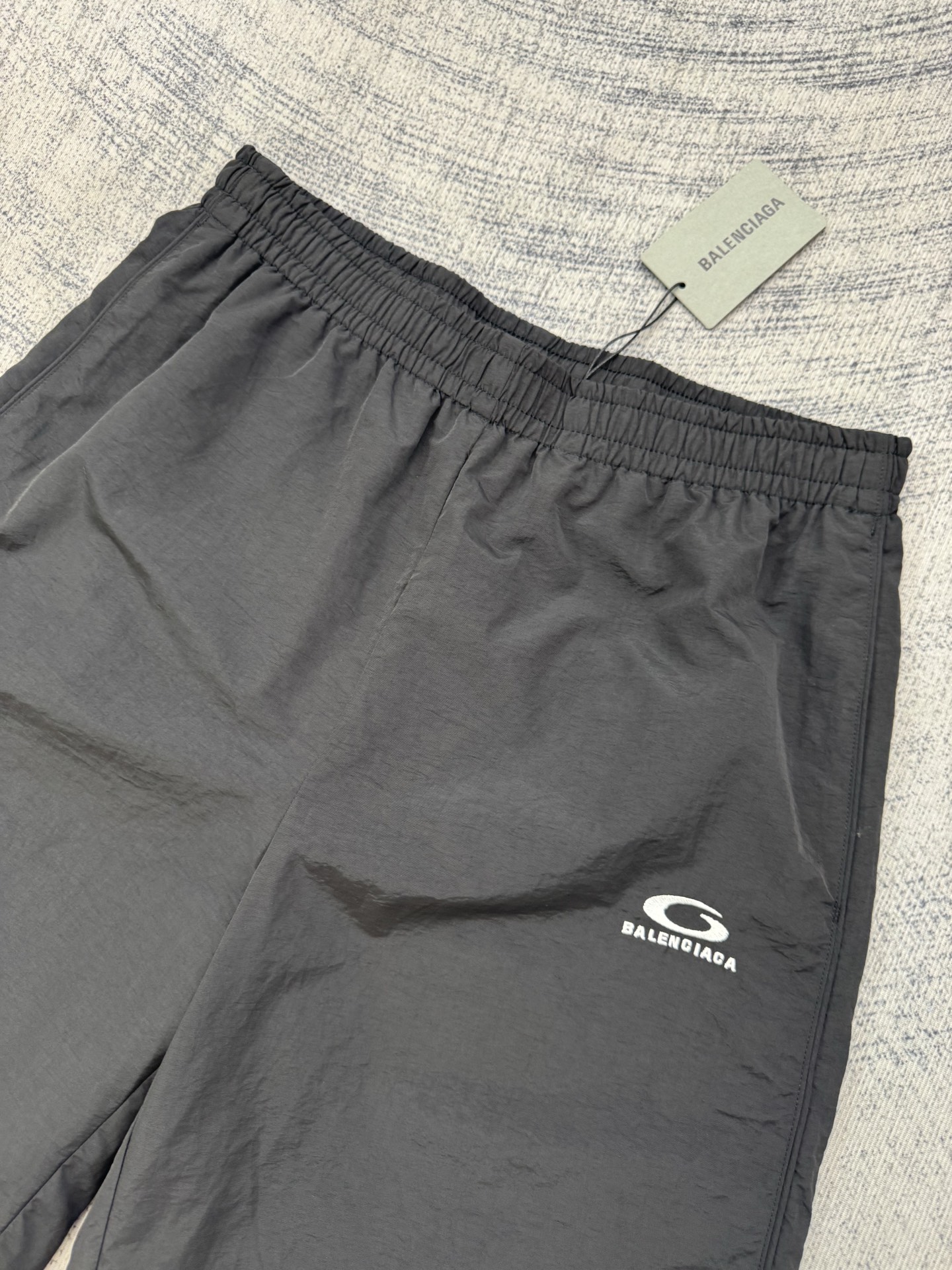 Balenciaga Bal 巴黎世家 环勾字母刺绣弹力梭织短裤