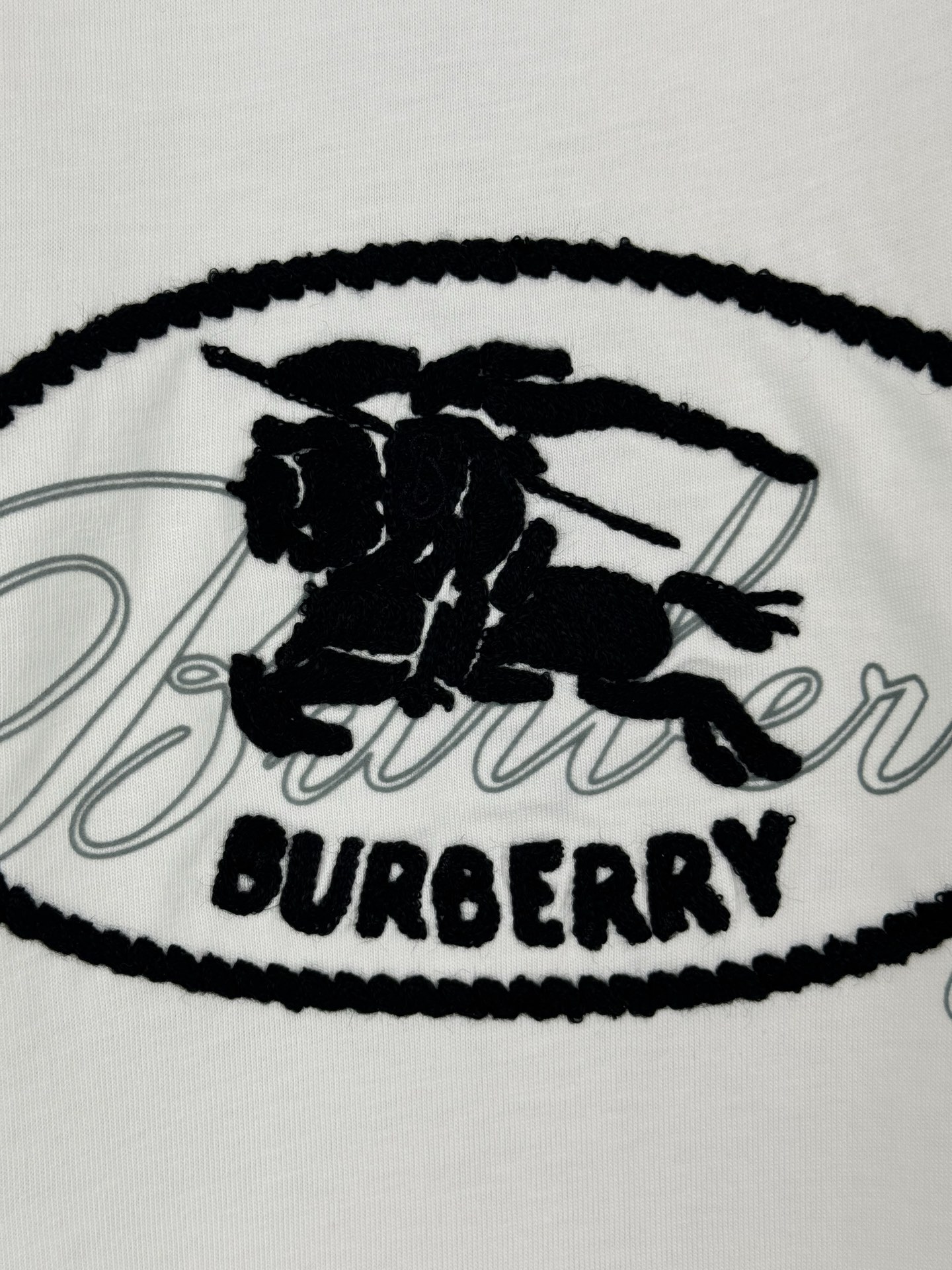 Burberry Burberry 巴宝莉 26ss新款植绒徽标骑士印章短袖T恤