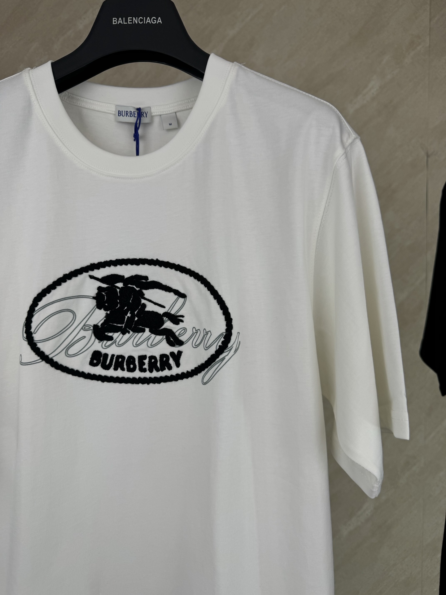 Burberry Burberry 巴宝莉 26ss新款植绒徽标骑士印章短袖T恤
