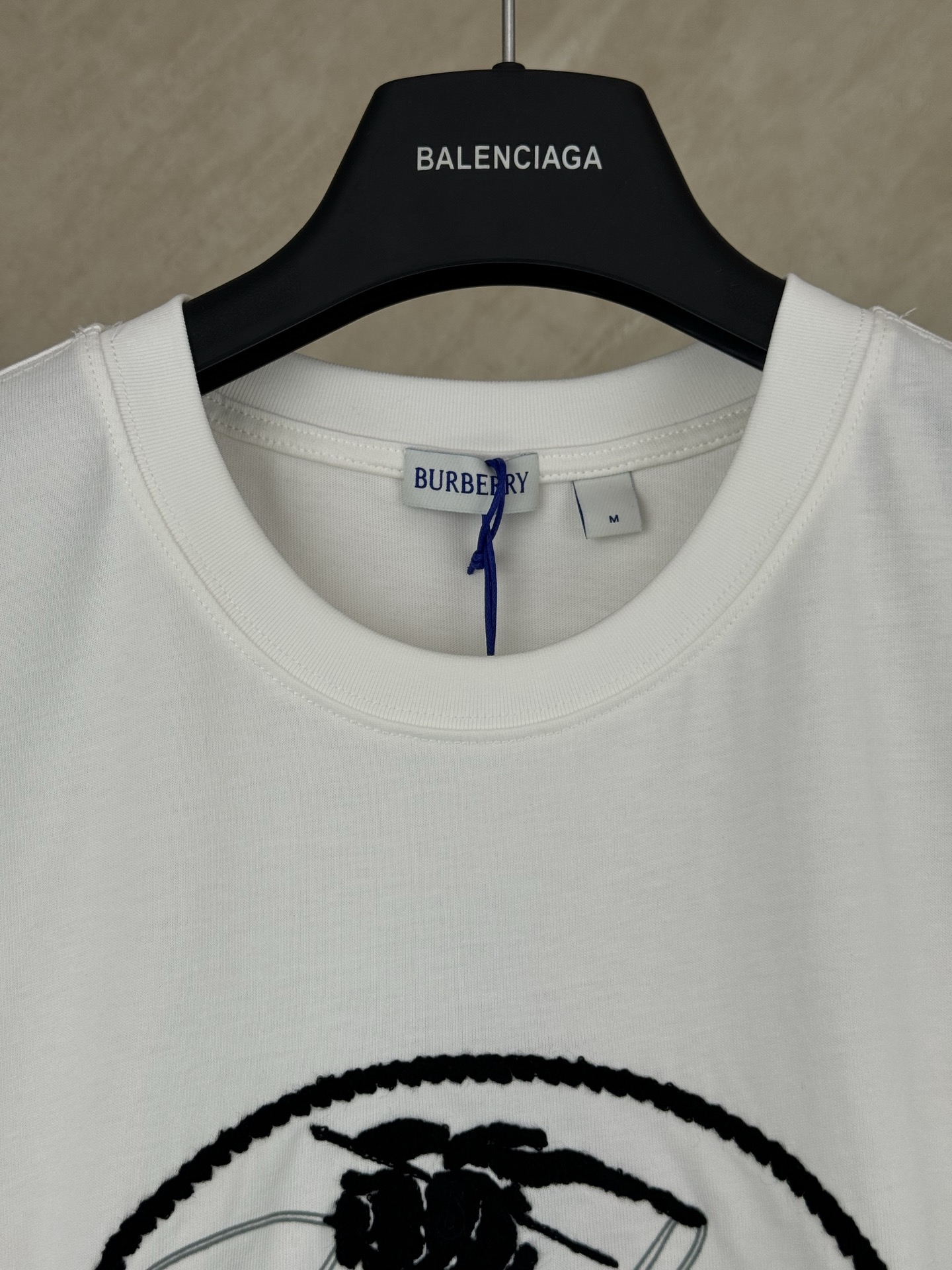 Burberry Burberry 巴宝莉 26ss新款植绒徽标骑士印章短袖T恤