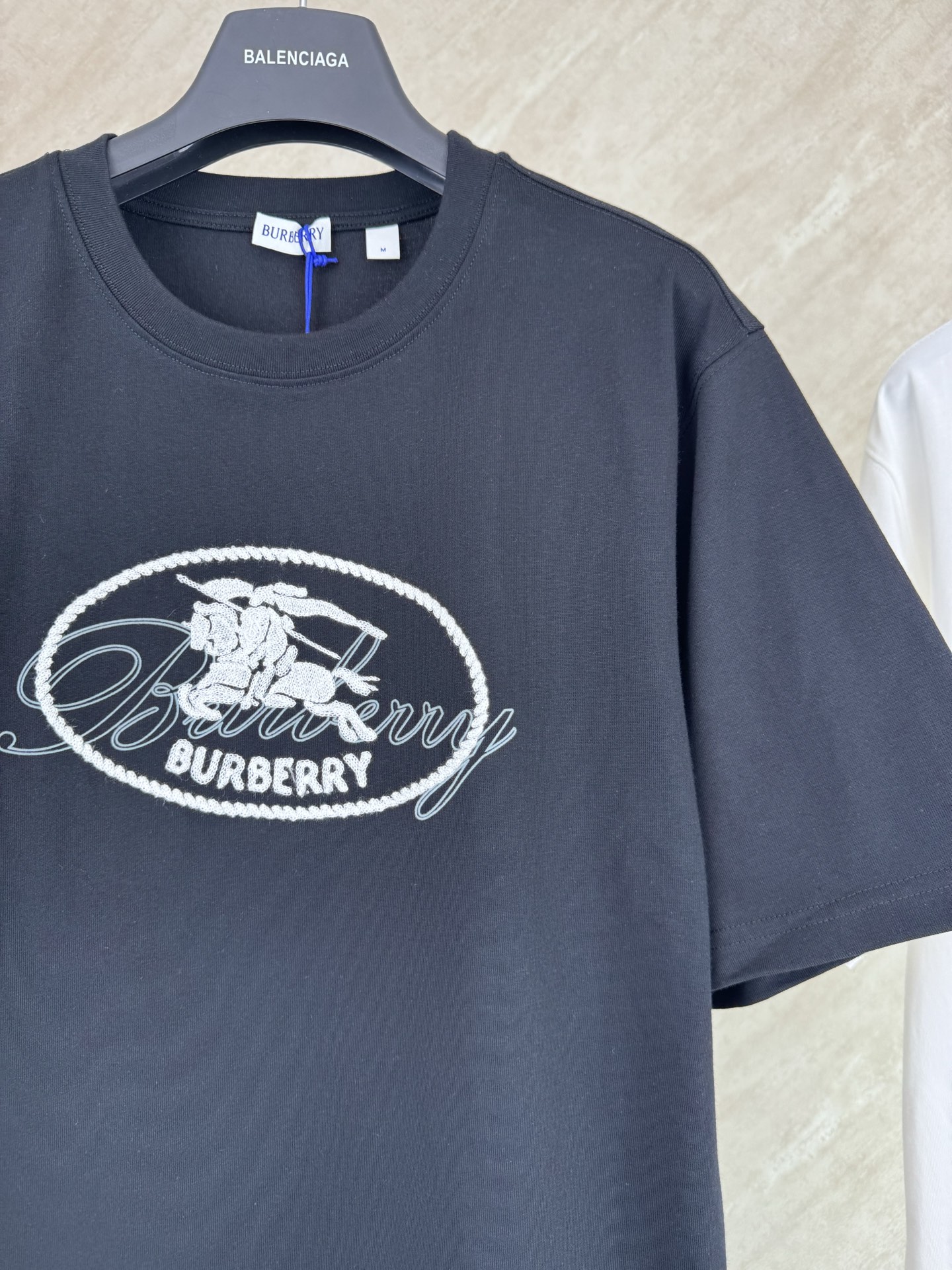 Burberry Burberry 巴宝莉 26ss新款植绒徽标骑士印章短袖T恤