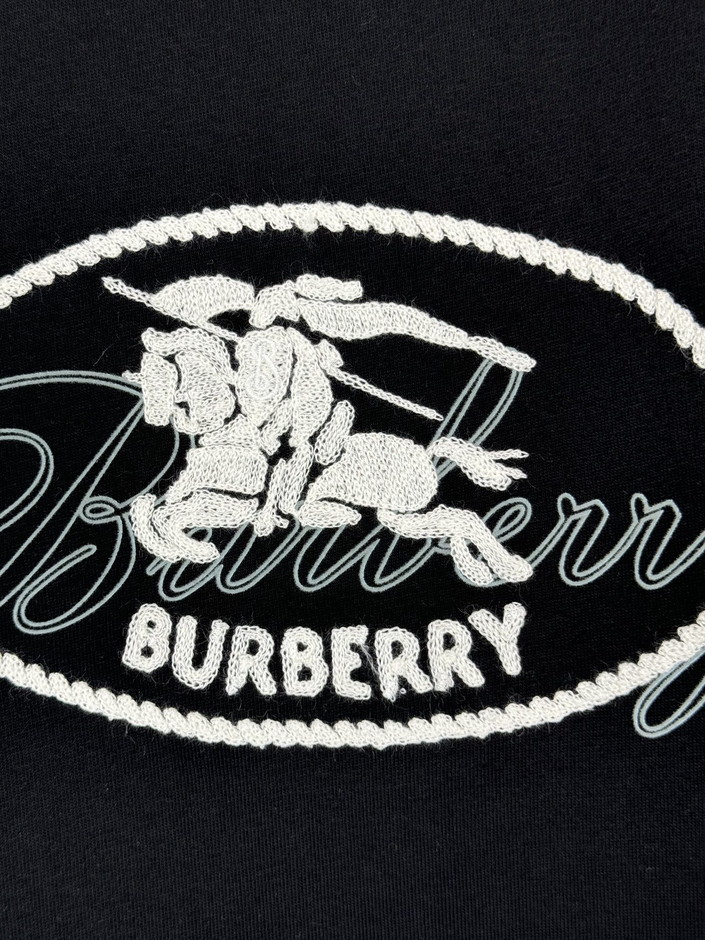 Burberry Burberry 巴宝莉 26ss新款植绒徽标骑士印章短袖T恤