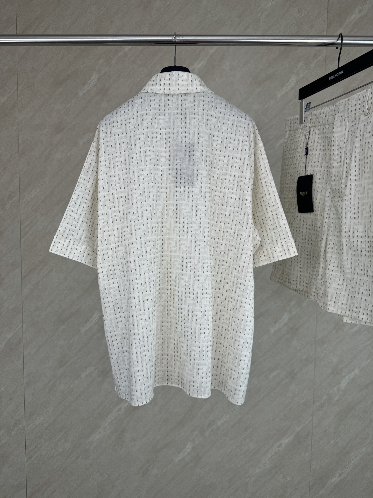 Fendi Fendi 芬迪 26春夏新款FF刺绣满印套装短袖衬衫