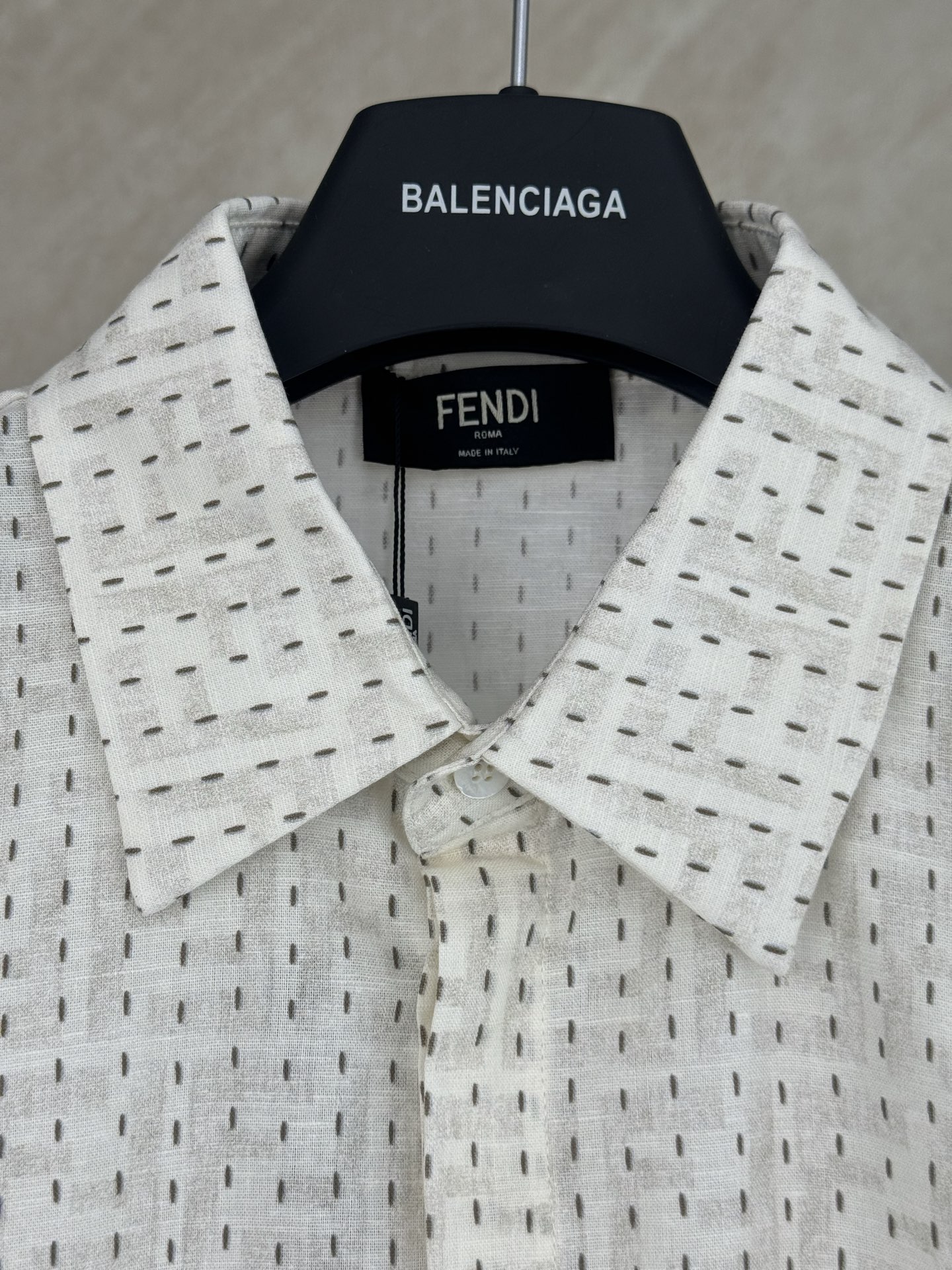 Fendi Fendi 芬迪 26春夏新款FF刺绣满印套装短袖衬衫