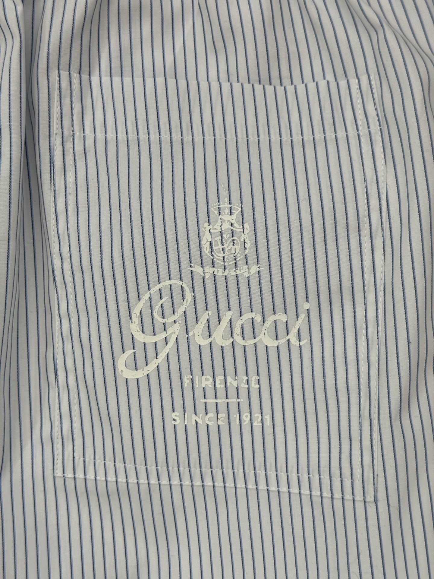 Gucci Gucci 古奇 条纹棉质抽绳休闲套装短裤