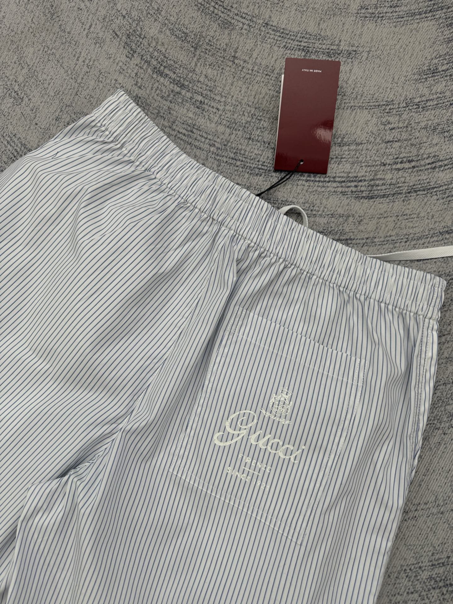 Gucci Gucci 古奇 条纹棉质抽绳休闲套装短裤