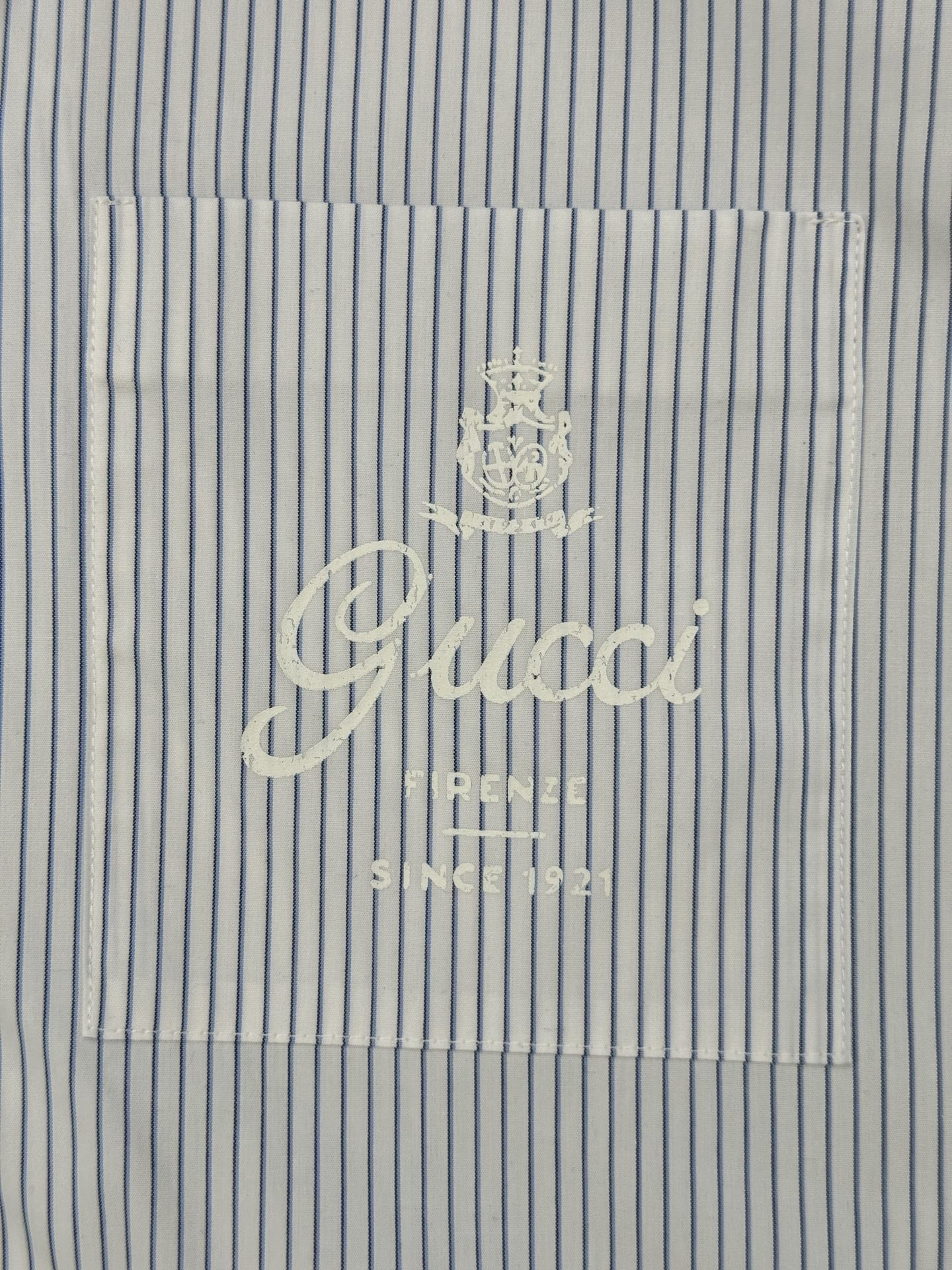 Gucci Gucci 古奇 棉质条纹古巴领套装短袖衬衫