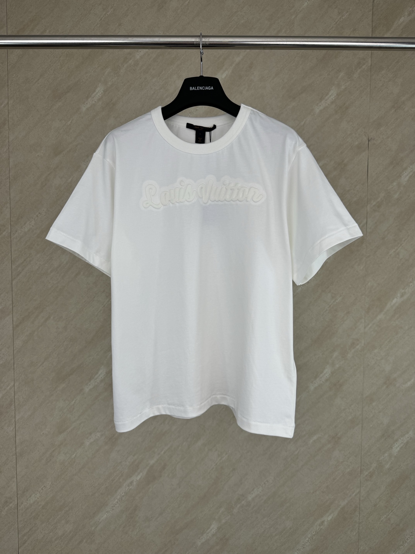 P128 1v Camiseta de manga corta para mujer con letras en relieve talla: s m l
