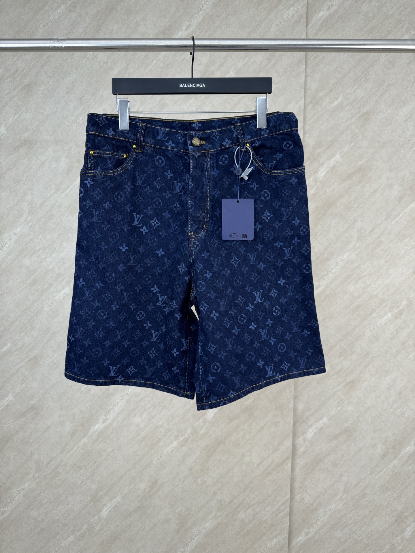 P215 1v 26FW MONOGRAM pantalones cortos vaqueros estampados talla 30/32/34/36