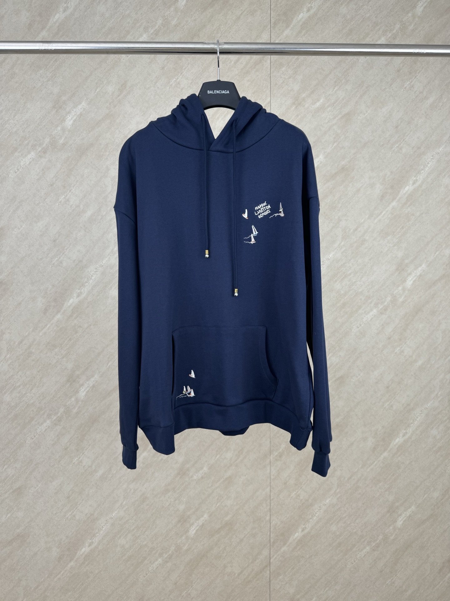 P210 1v 25FW Sudadera con capucha de manga larga con logo bordado tallas s m l xl