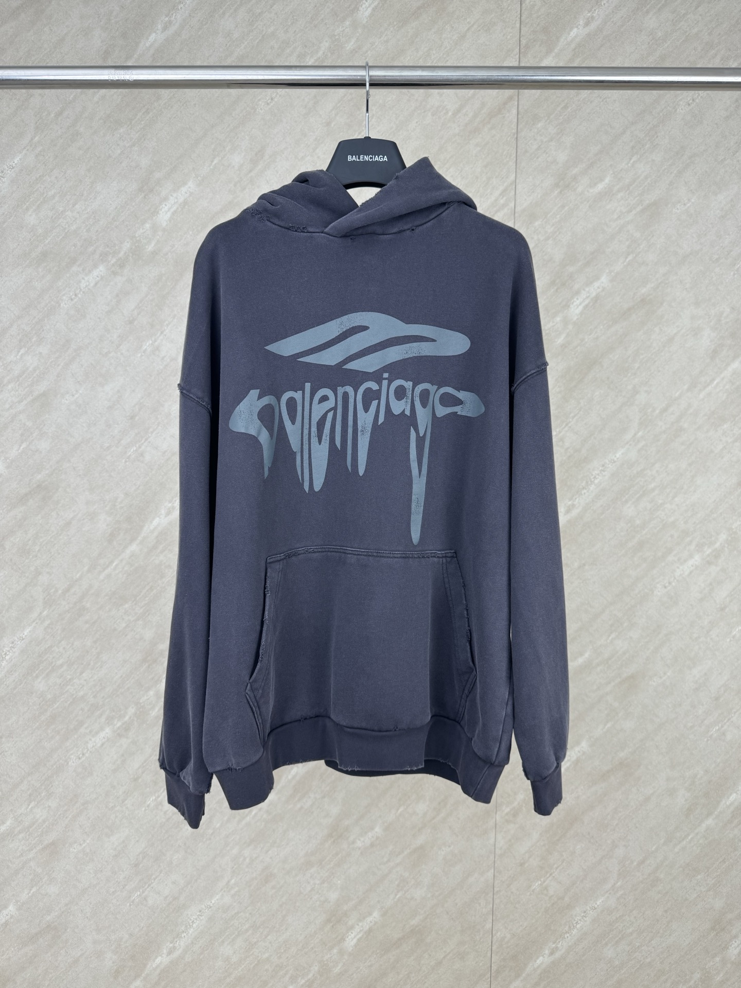 P200 BALENCIAGA Balenciaga 25SS sudadera con capucha deshilachada con logo impreso talla s m l xl