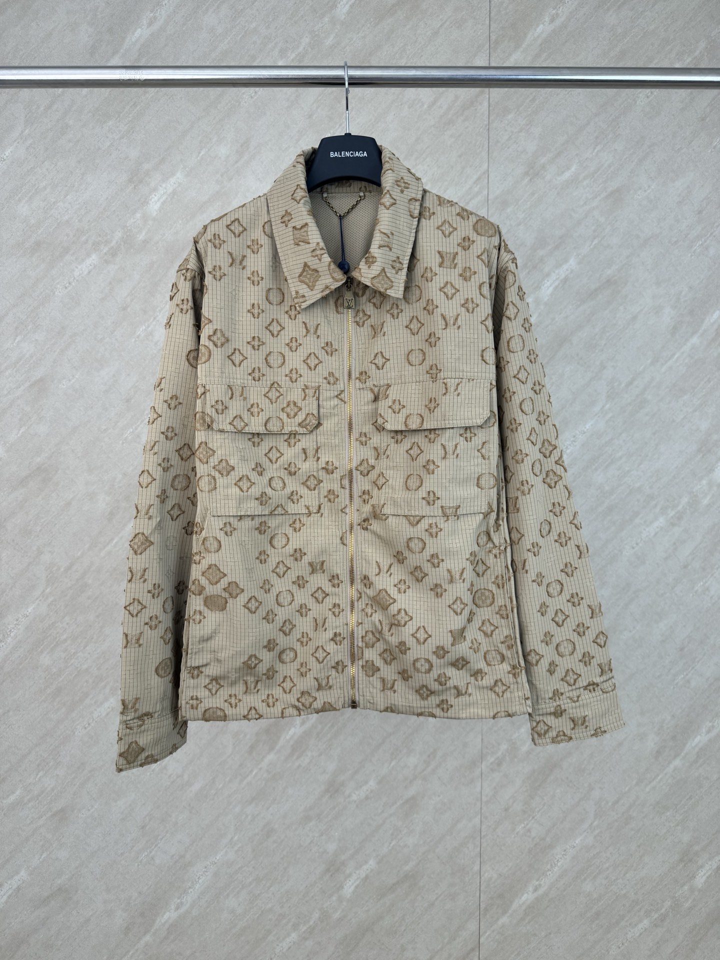 P315 1v 26fw Chaqueta tipo blazer de jacquard caqui de la colección de principios de otoño, tallas S M L XL