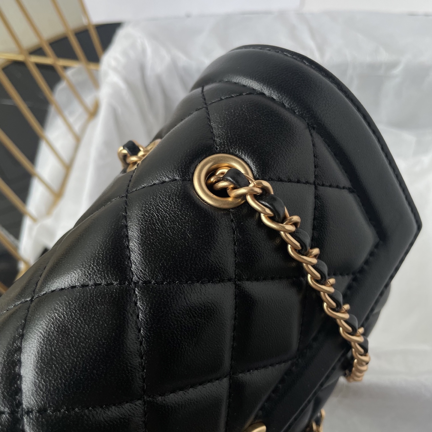 Chanel Style Black Leather Bag style reference detail image 6 from source 785822