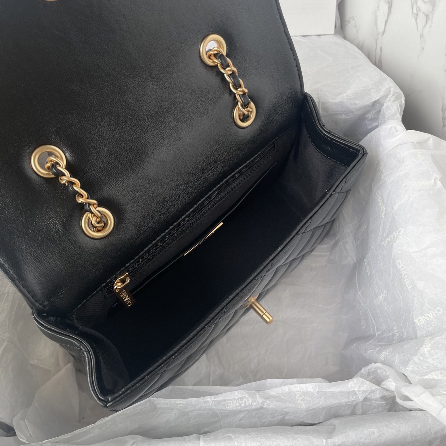 Chanel Style Black Leather Bag style reference detail image 7 from source 785822