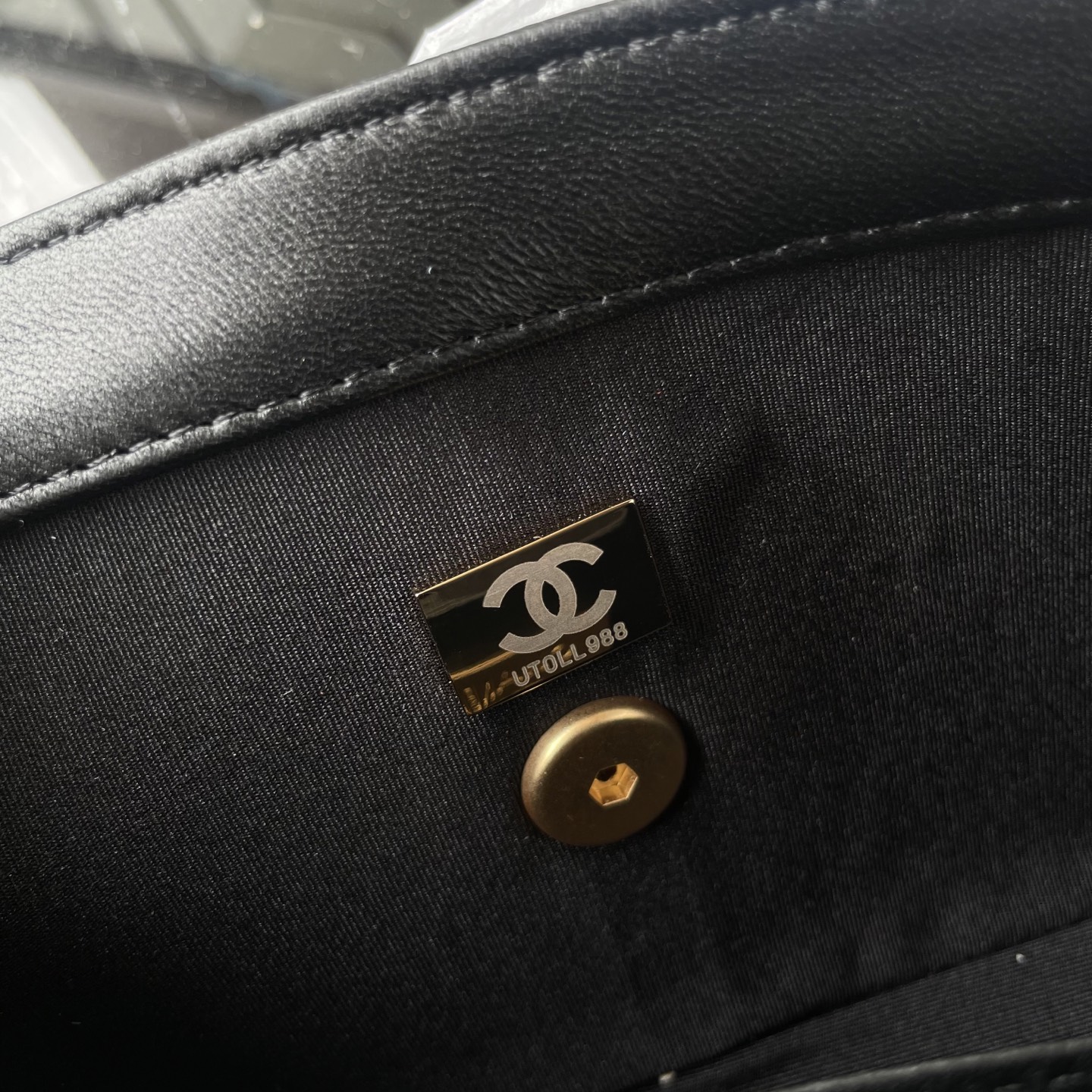 Chanel Style Black Leather Bag style reference detail image 9 from source 785822