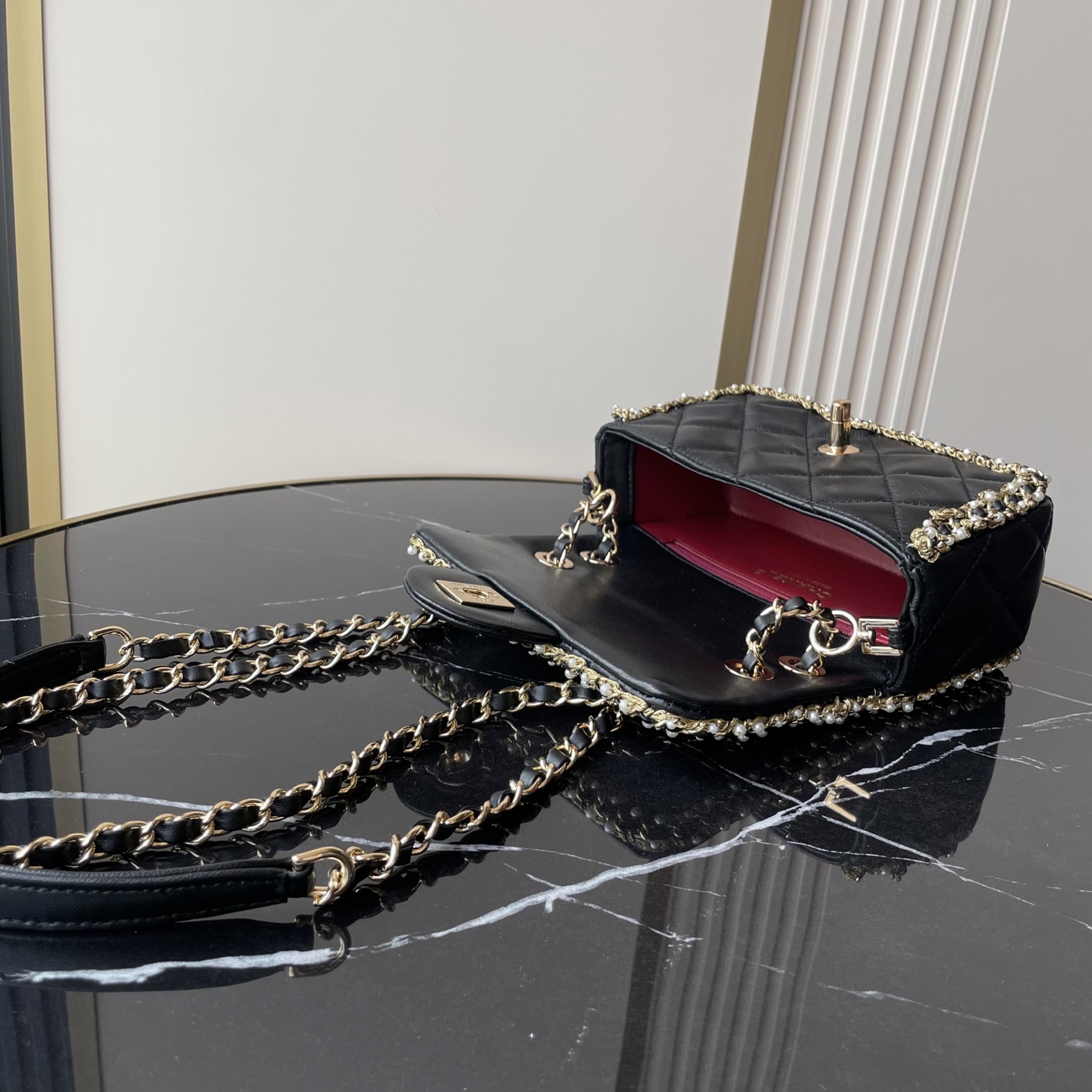 Chanel Style Leather Chain Bag Bags Chain Bag detail image 5 from source 770353