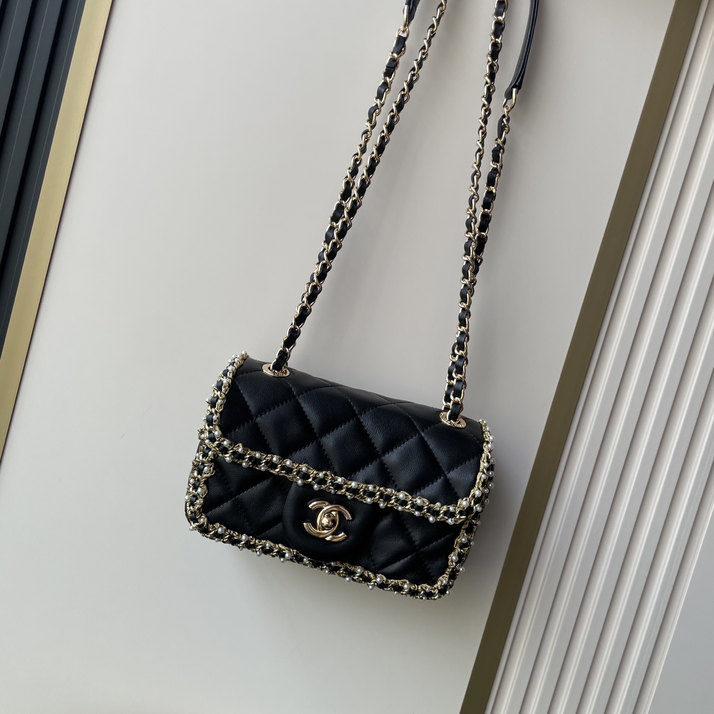 Chanel Style Leather Chain Bag Bags Chain Bag detail image 9 from source 770353