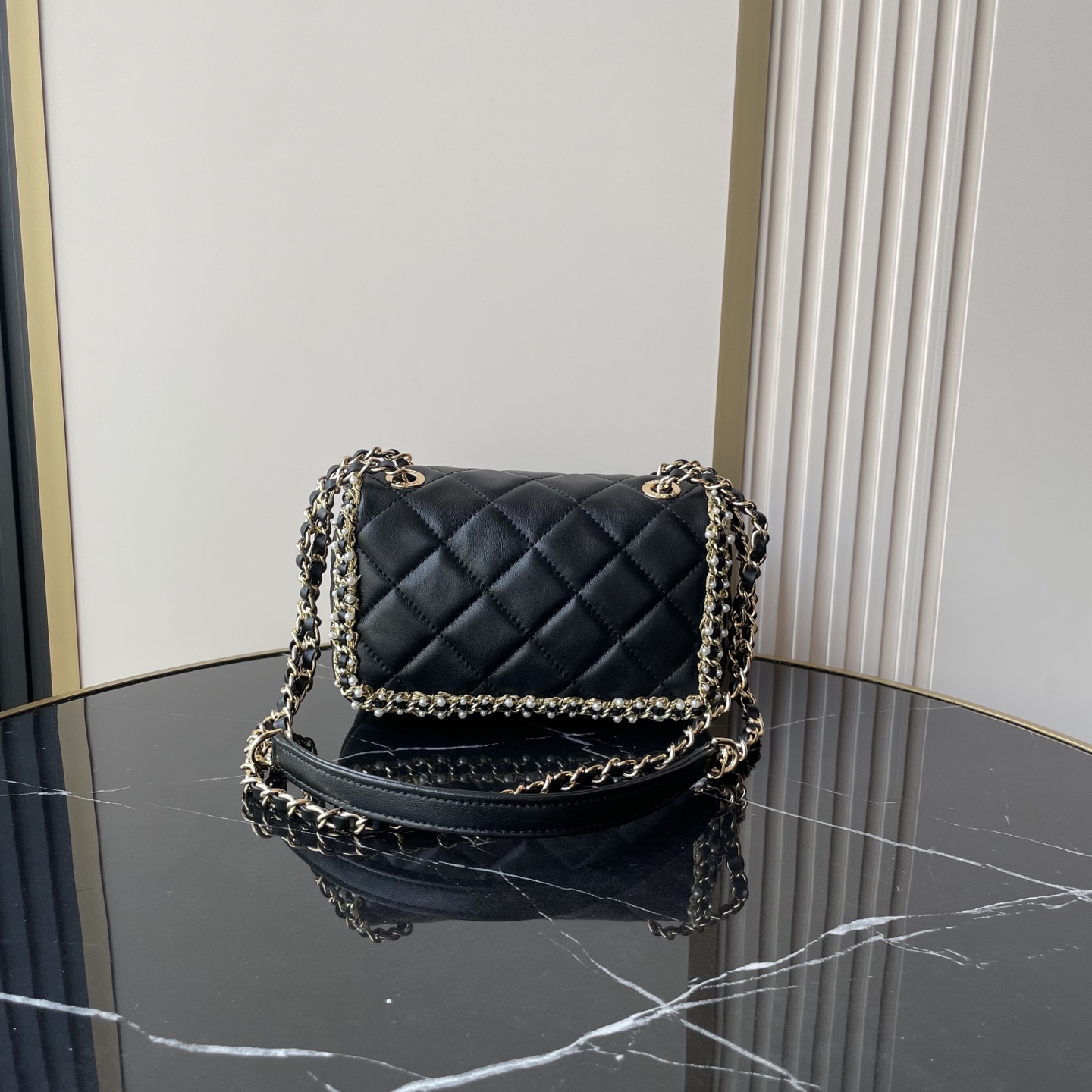 Chanel Style Leather Chain Bag Bags Chain Bag detail image 8 from source 770353