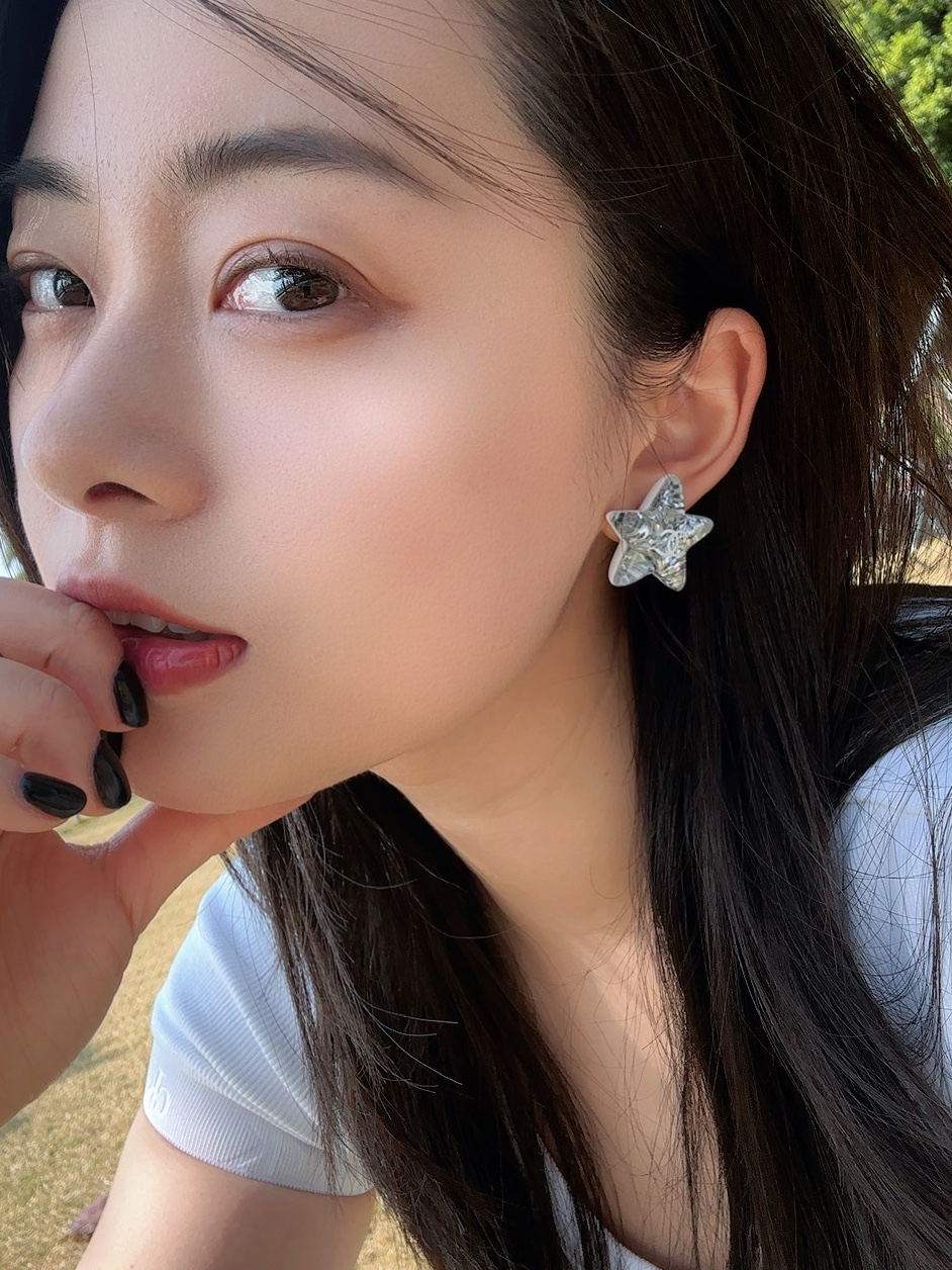 NO:359444,Recommended models for the owner, Little Chanel Acrylic Five-pointed Star Star Earrings, Chanel Earrings, Chanel19860909店主自留款推荐 小香亚克力五角星 星星耳钉,香奈儿耳钉,chanel,Jewelry