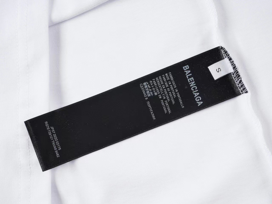 新款上架LR-3028-Balenciaga/巴黎世家新款锁扣印花Logo短袖T恤-颜色黑色白色-购入原