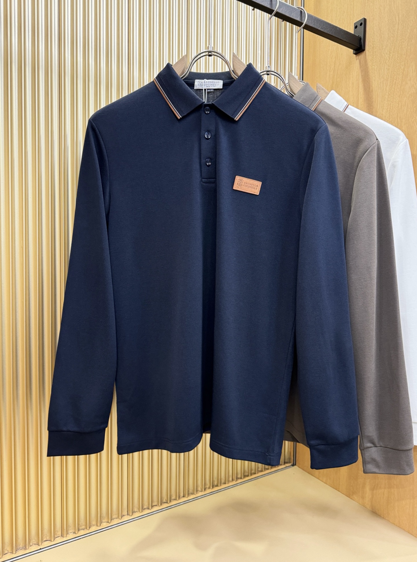 BC布鲁提 2025秋季新品，官网同步 经典大气百搭Polo领长袖T恤，顶级原版面料，质感细腻 超柔软亲