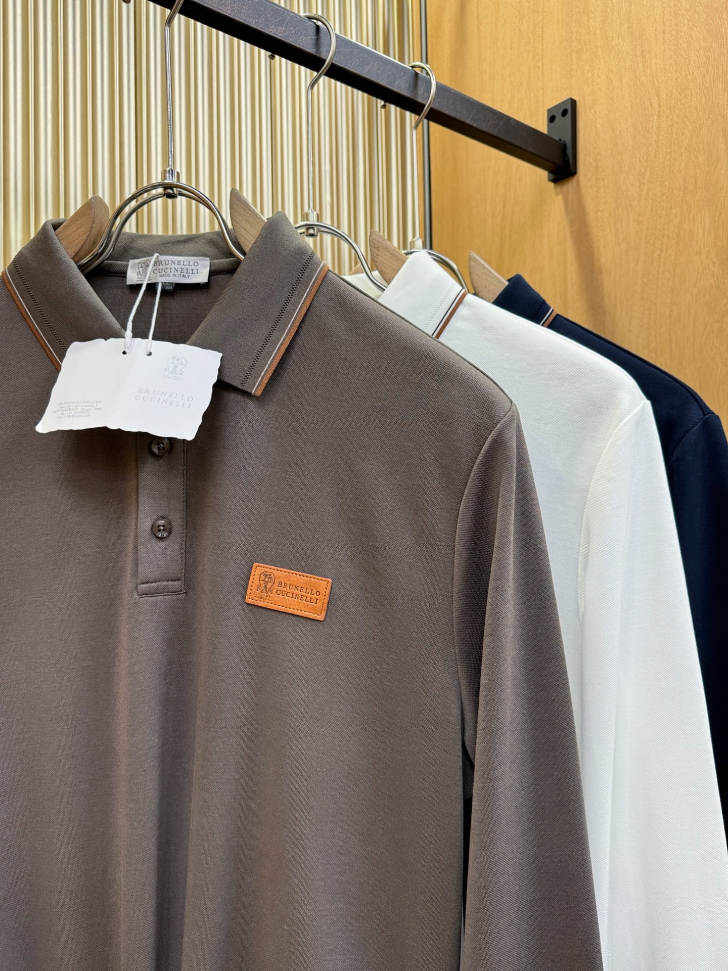 BC布鲁提 2025秋季新品，官网同步 经典大气百搭Polo领长袖T恤，顶级原版面料，质感细腻 超柔软亲