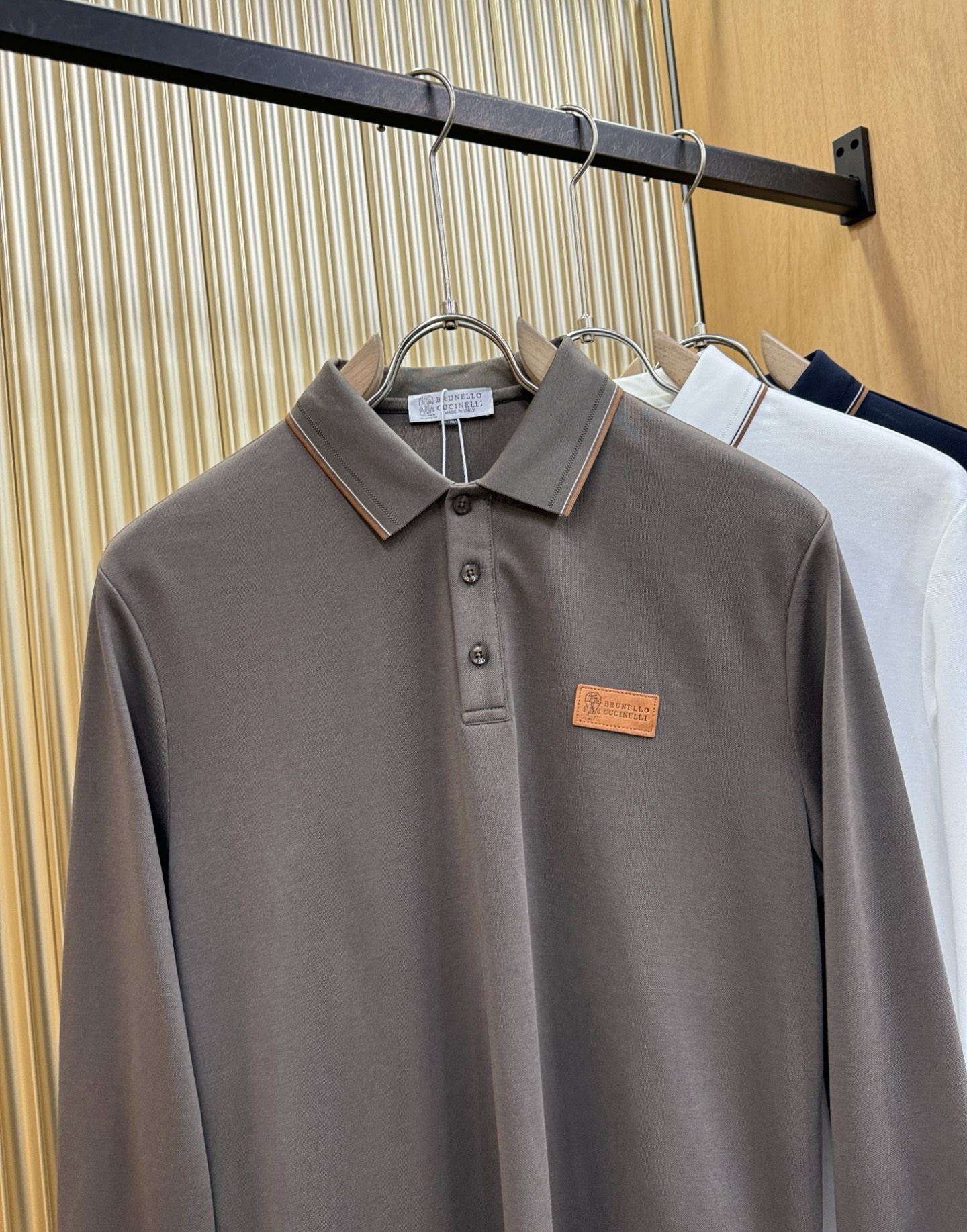 BC布鲁提 2025秋季新品，官网同步 经典大气百搭Polo领长袖T恤，顶级原版面料，质感细腻 超柔软亲