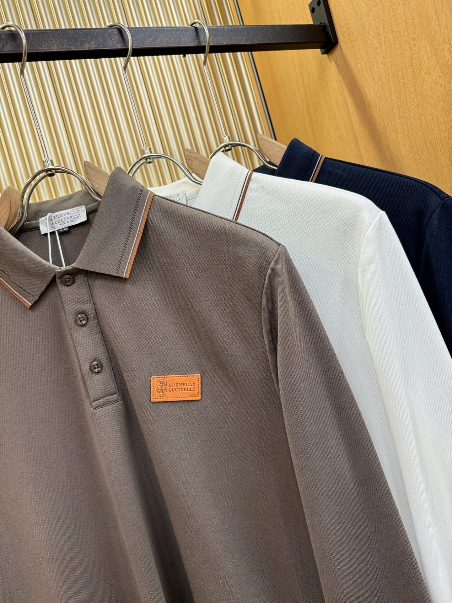 BC布鲁提 2025秋季新品，官网同步 经典大气百搭Polo领长袖T恤，顶级原版面料，质感细腻 超柔软亲