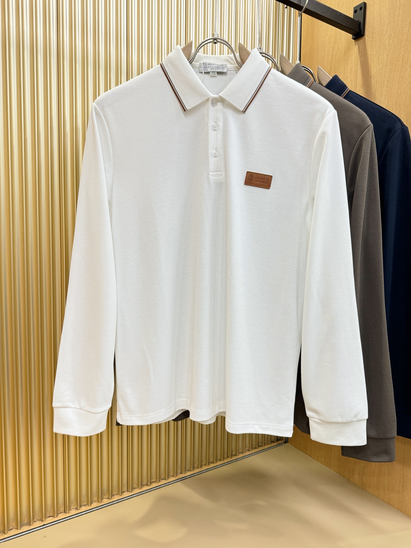 BC布鲁提 2025秋季新品，官网同步 经典大气百搭Polo领长袖T恤，顶级原版面料，质感细腻 超柔软亲