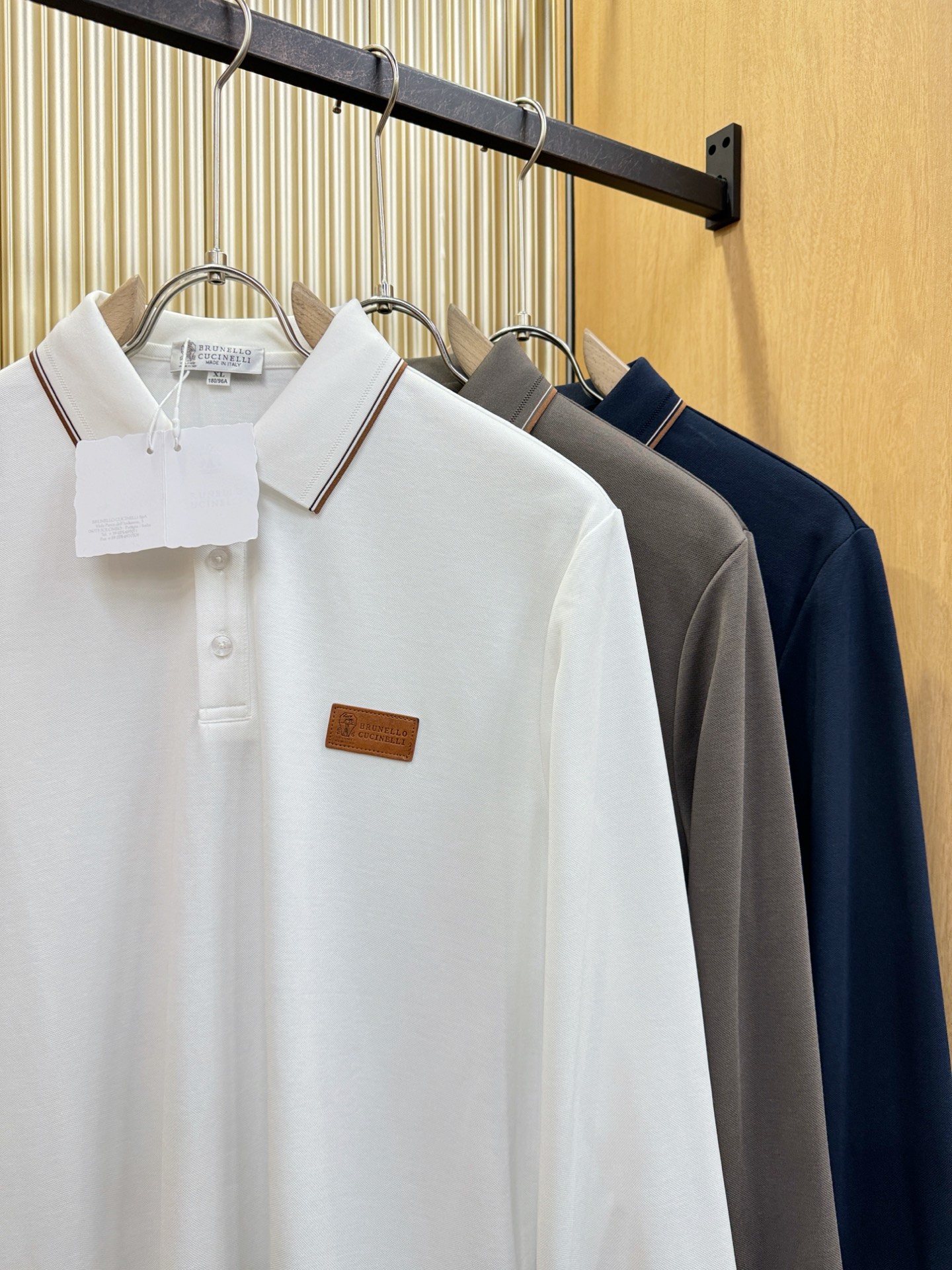 BC布鲁提 2025秋季新品，官网同步 经典大气百搭Polo领长袖T恤，顶级原版面料，质感细腻 超柔软亲