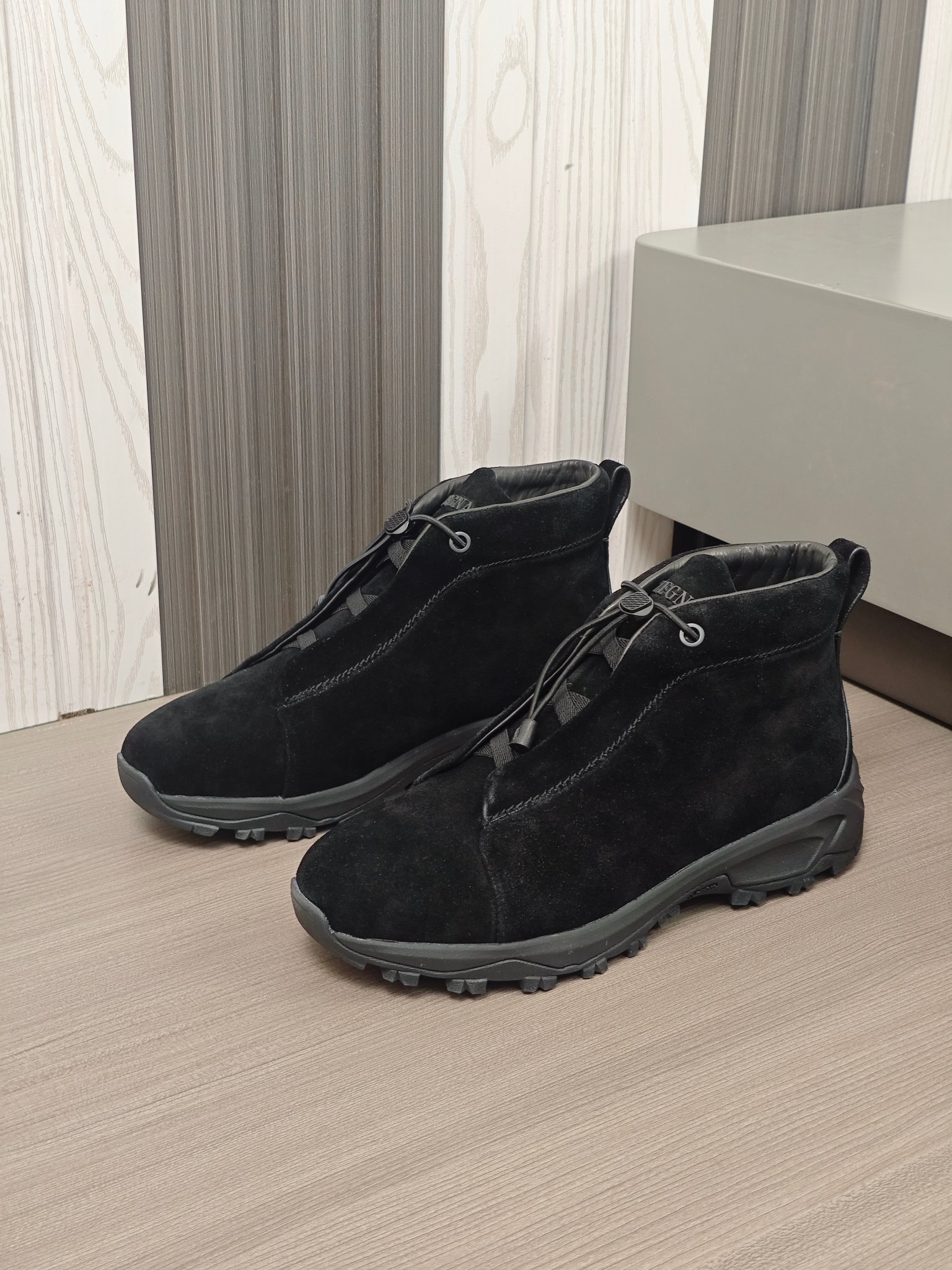 2024Nueva serie ZEGNA Zegna zapatos de los hombres de gamuza de alto estado Triple StitchMonte zapat