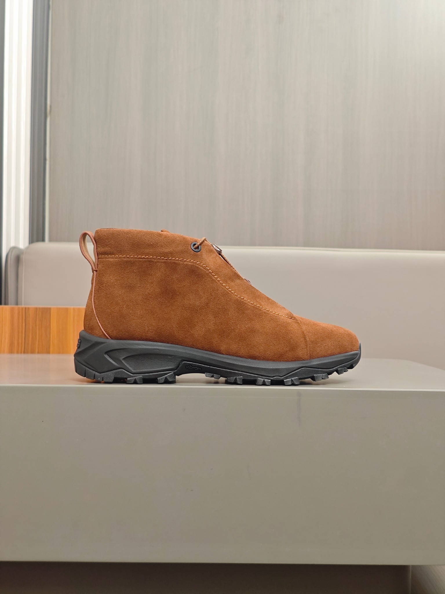 2024Nueva serie ZEGNA Zegna zapatos de los hombres de gamuza de alto estado Triple StitchMonte zapat