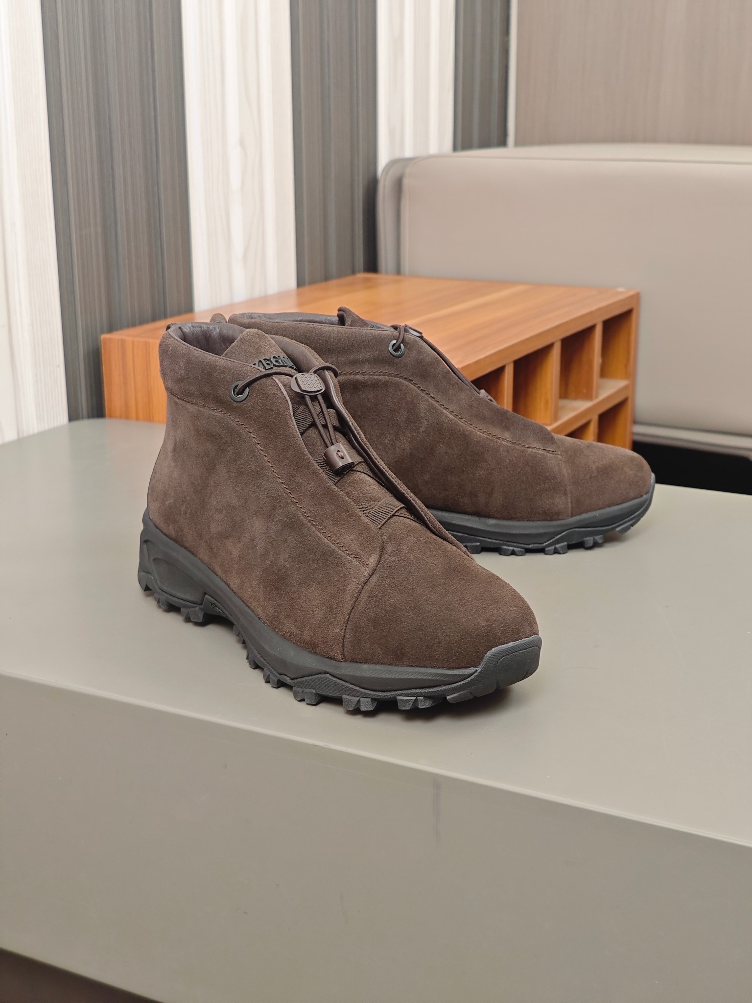 2024Nueva serie ZEGNA Zegna zapatos de los hombres de gamuza de alto estado Triple StitchMonte zapat