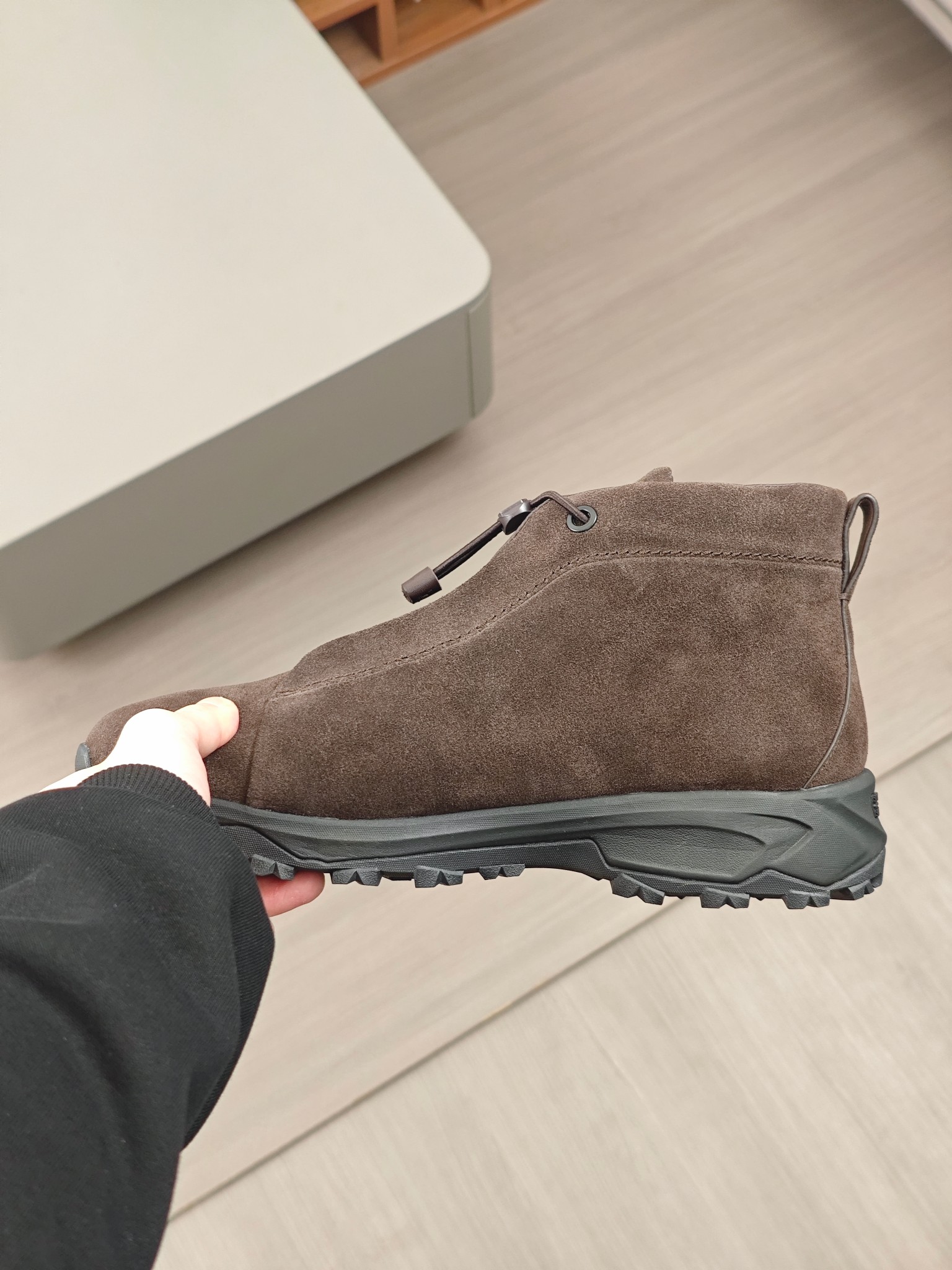 2024Nueva serie ZEGNA Zegna zapatos de los hombres de gamuza de alto estado Triple StitchMonte zapat