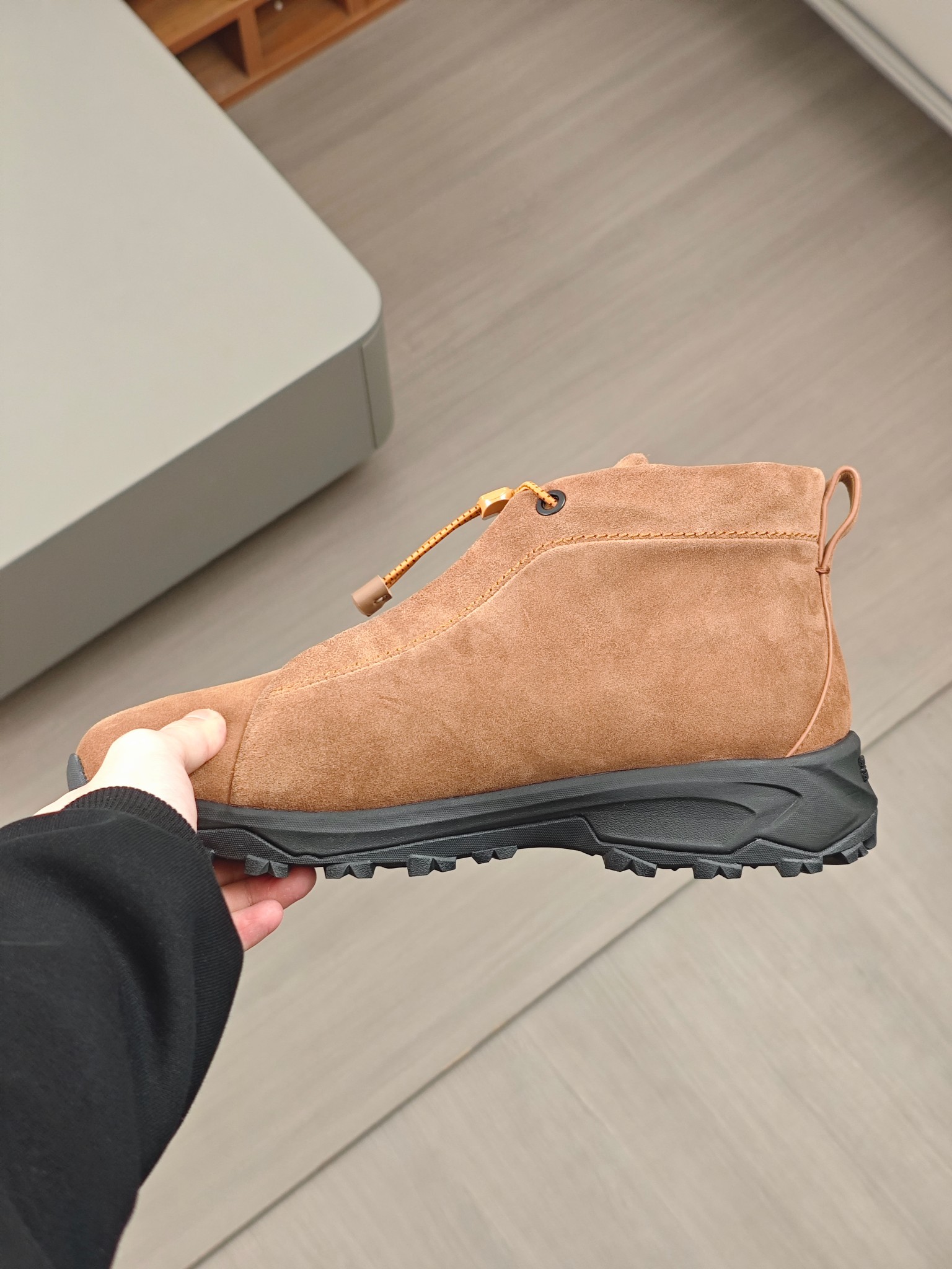 2024Nueva serie ZEGNA Zegna zapatos de los hombres de gamuza de alto estado Triple StitchMonte zapat