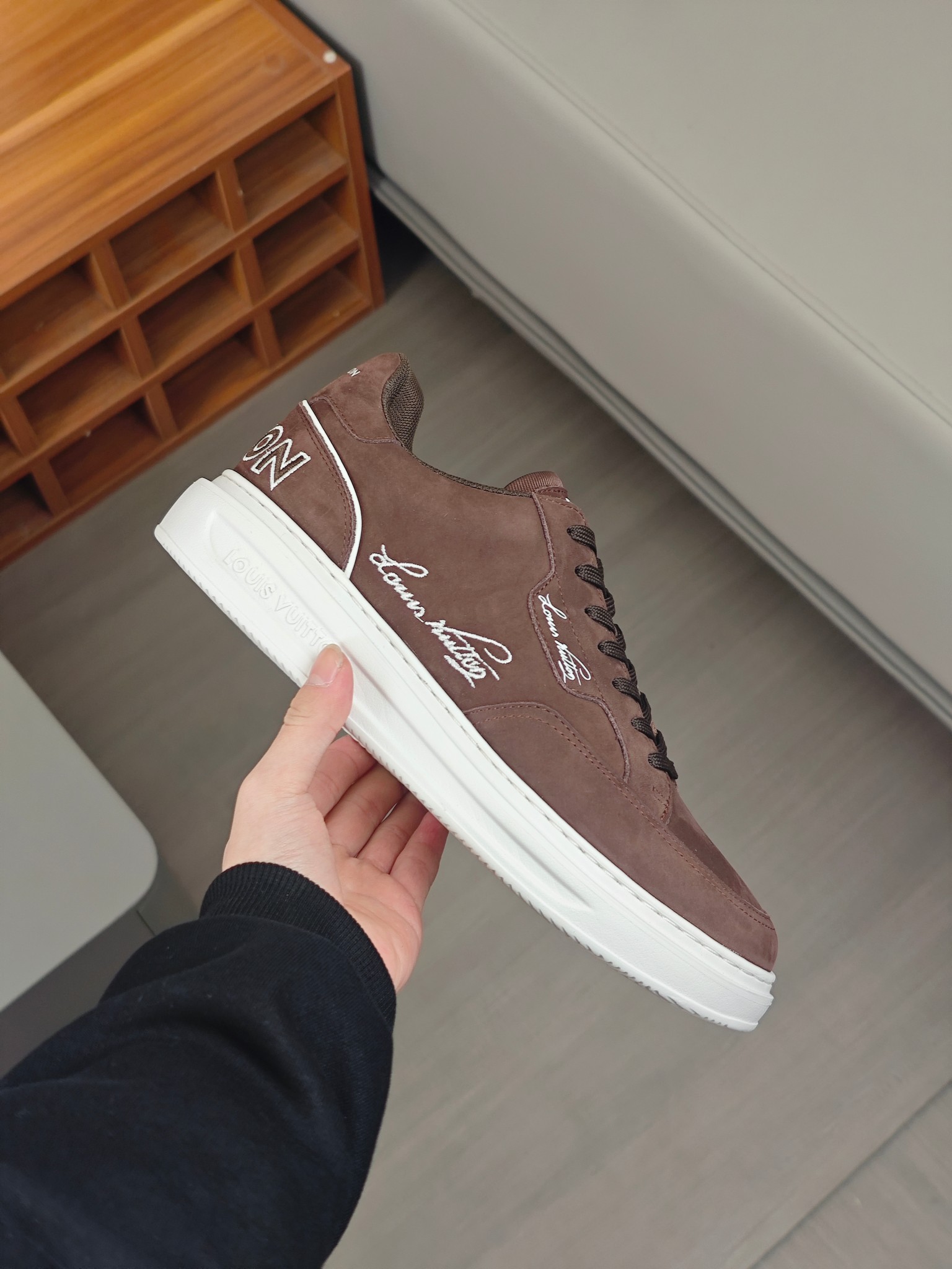 [Louis Vuitton] Louis Vuitton - Calidad de gama alta Original único - Parte superior: cuero de becer