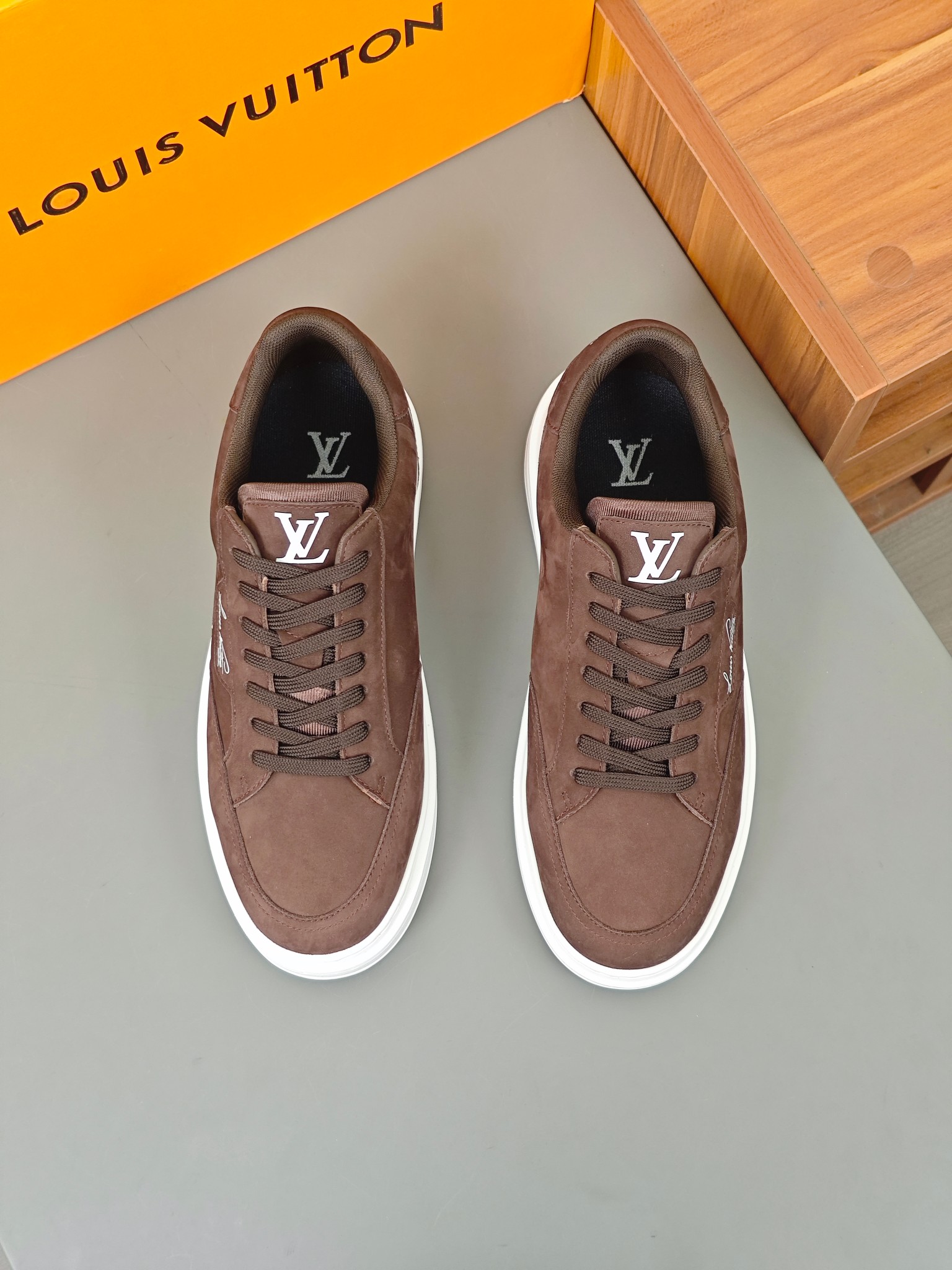 [Louis Vuitton] Louis Vuitton - Calidad de gama alta Original único - Parte superior: cuero de becer