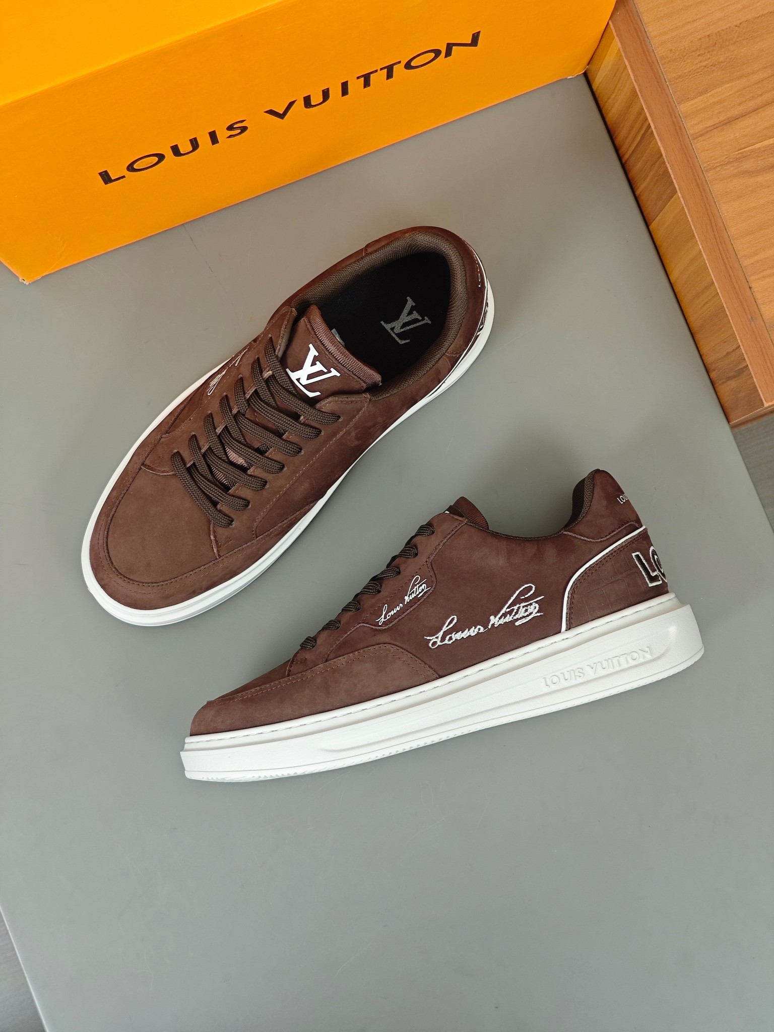 [Louis Vuitton] Louis Vuitton - Calidad de gama alta Original único - Parte superior: cuero de becer