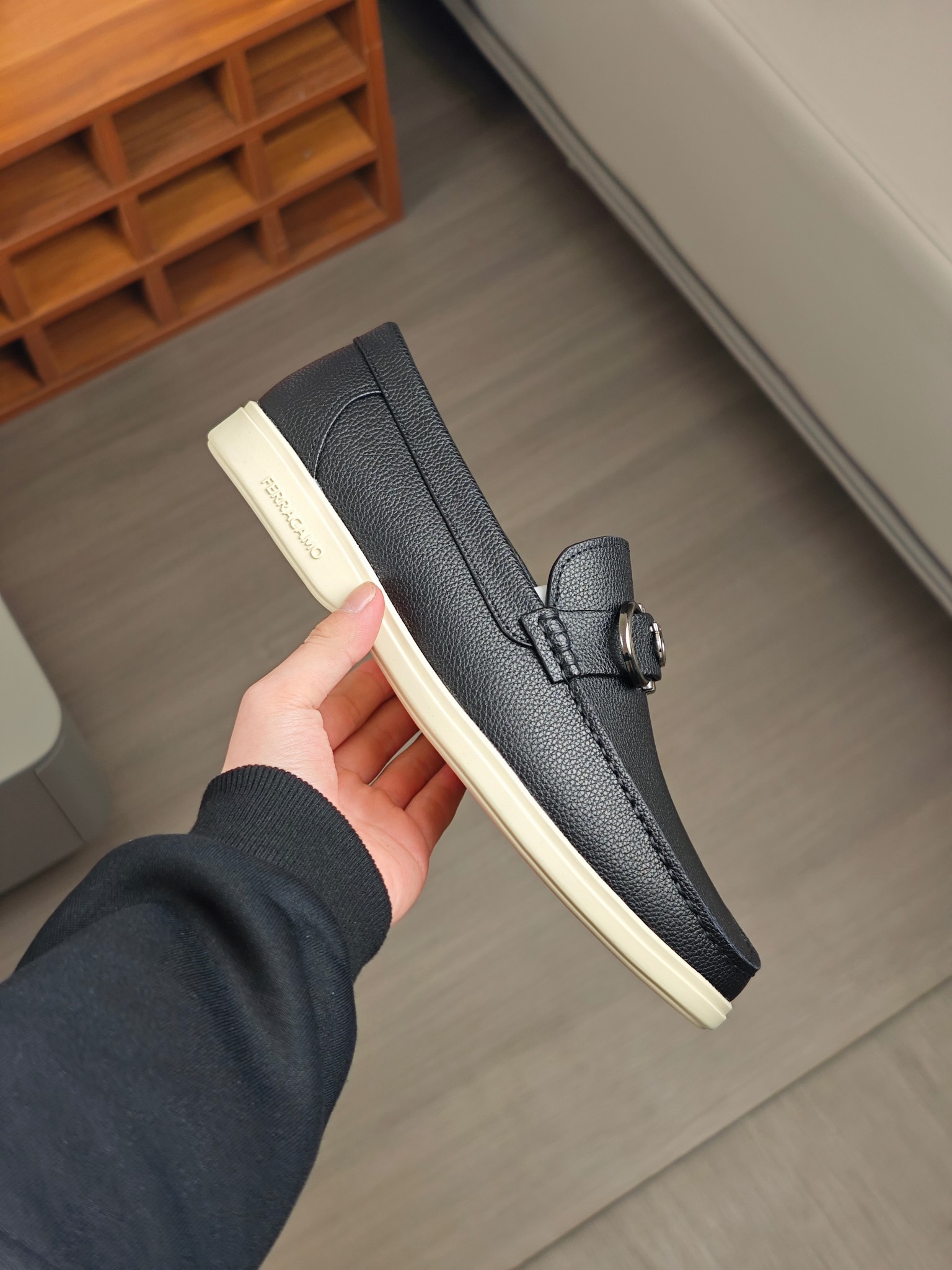punto explosivo nuevo en los estantes, de alta calidad Ferragamo zapatos de los hombres de soja de a