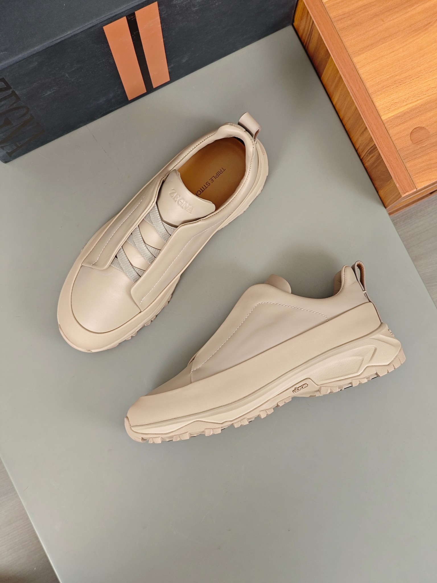 2024Nueva ColecciónZEGNA Zegna Zapatos para hombrePiel Triple PuntadaMonte Luxury Loafers Newest Run