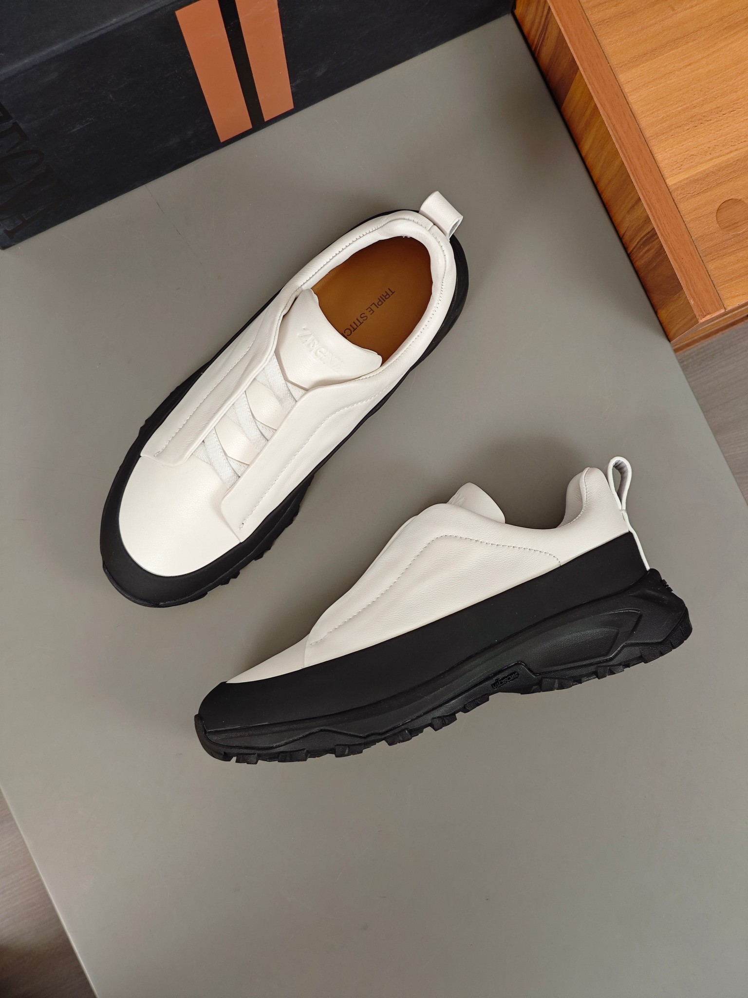 2024Nueva ColecciónZEGNA Zegna Zapatos para hombrePiel Triple PuntadaMonte Luxury Loafers Newest Run