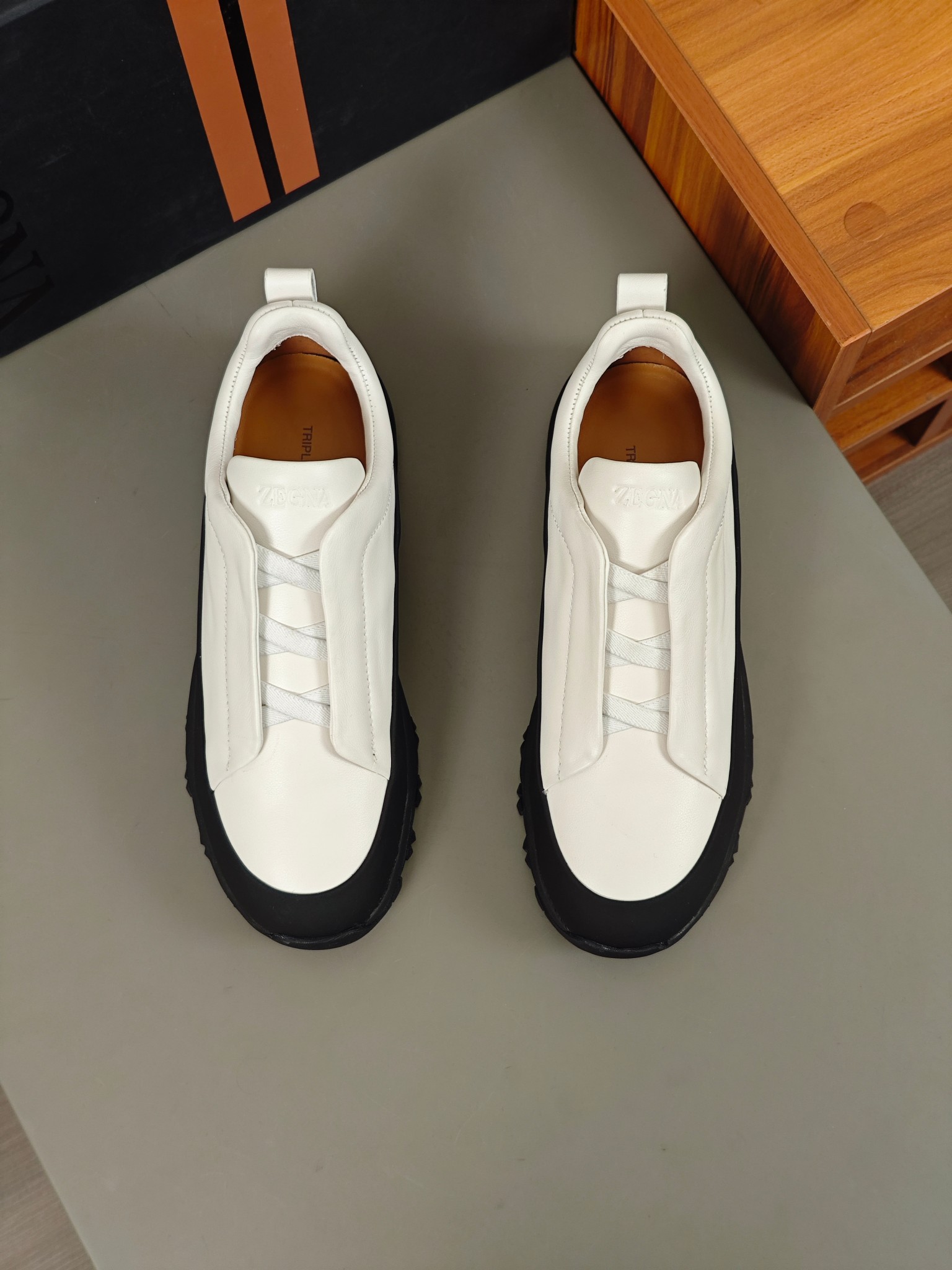 2024Nueva ColecciónZEGNA Zegna Zapatos para hombrePiel Triple PuntadaMonte Luxury Loafers Newest Run