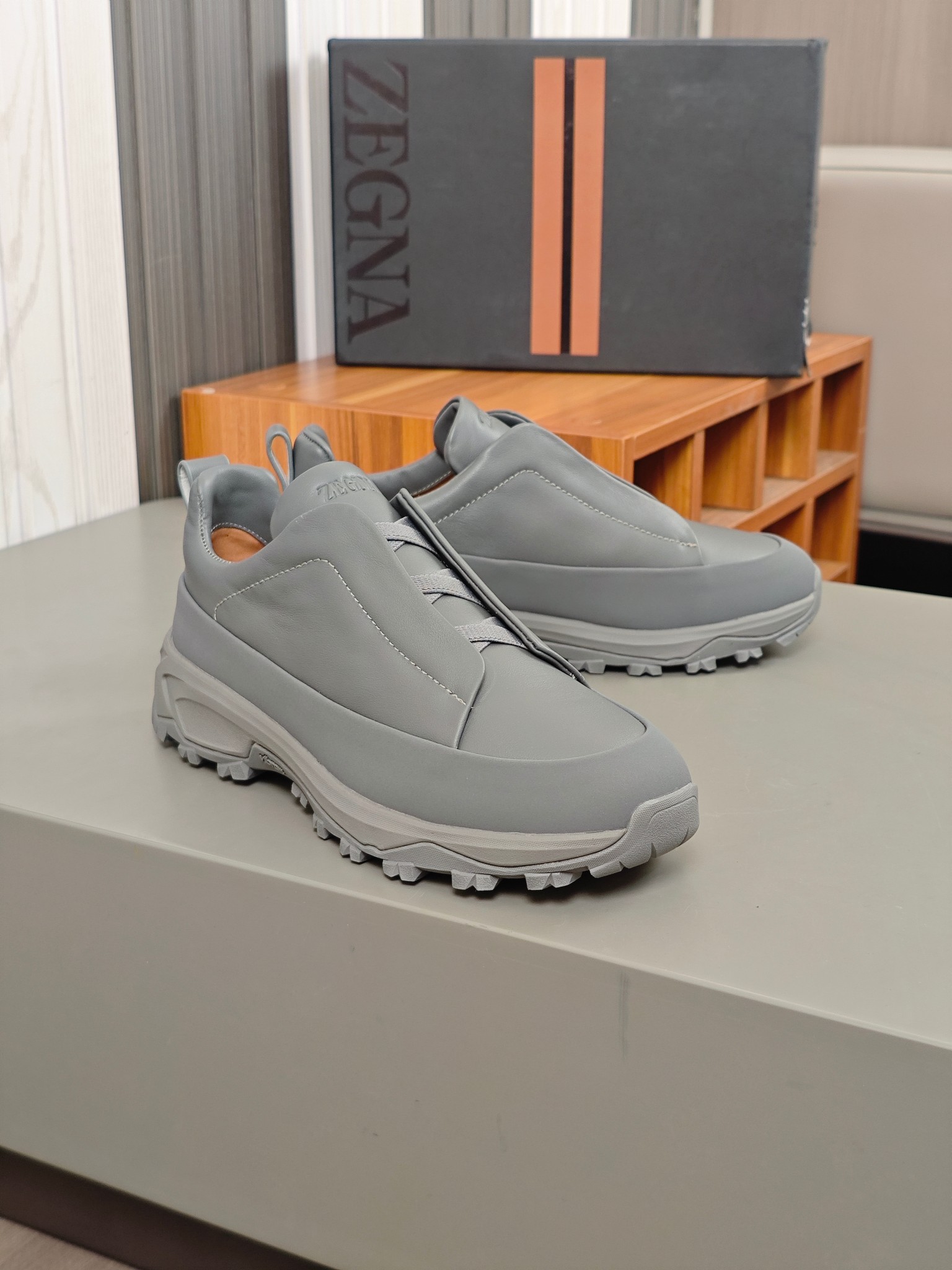 2024Nueva ColecciónZEGNA Zegna Zapatos para hombrePiel Triple PuntadaMonte Luxury Loafers Newest Run