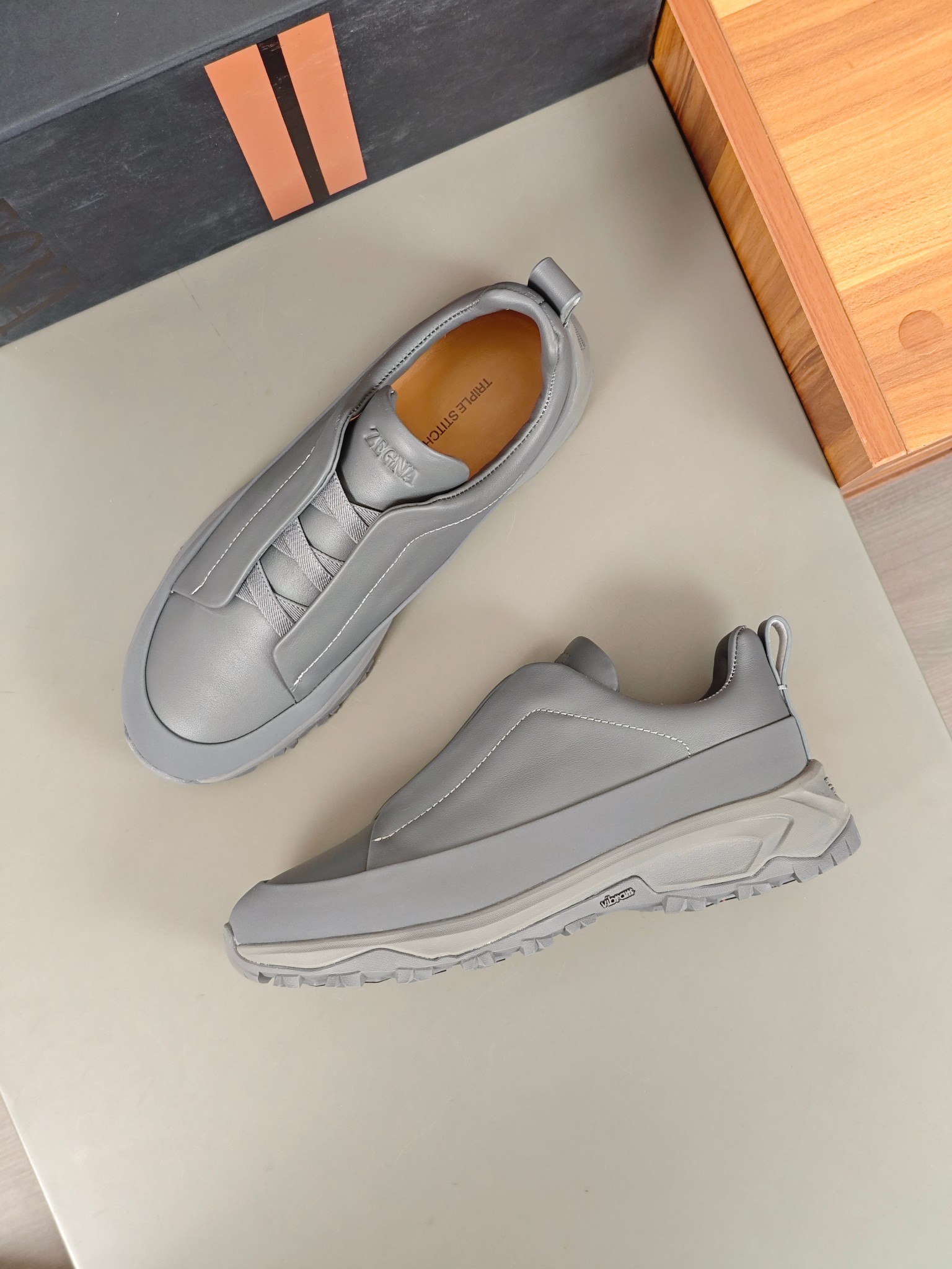 2024Nueva ColecciónZEGNA Zegna Zapatos para hombrePiel Triple PuntadaMonte Luxury Loafers Newest Run